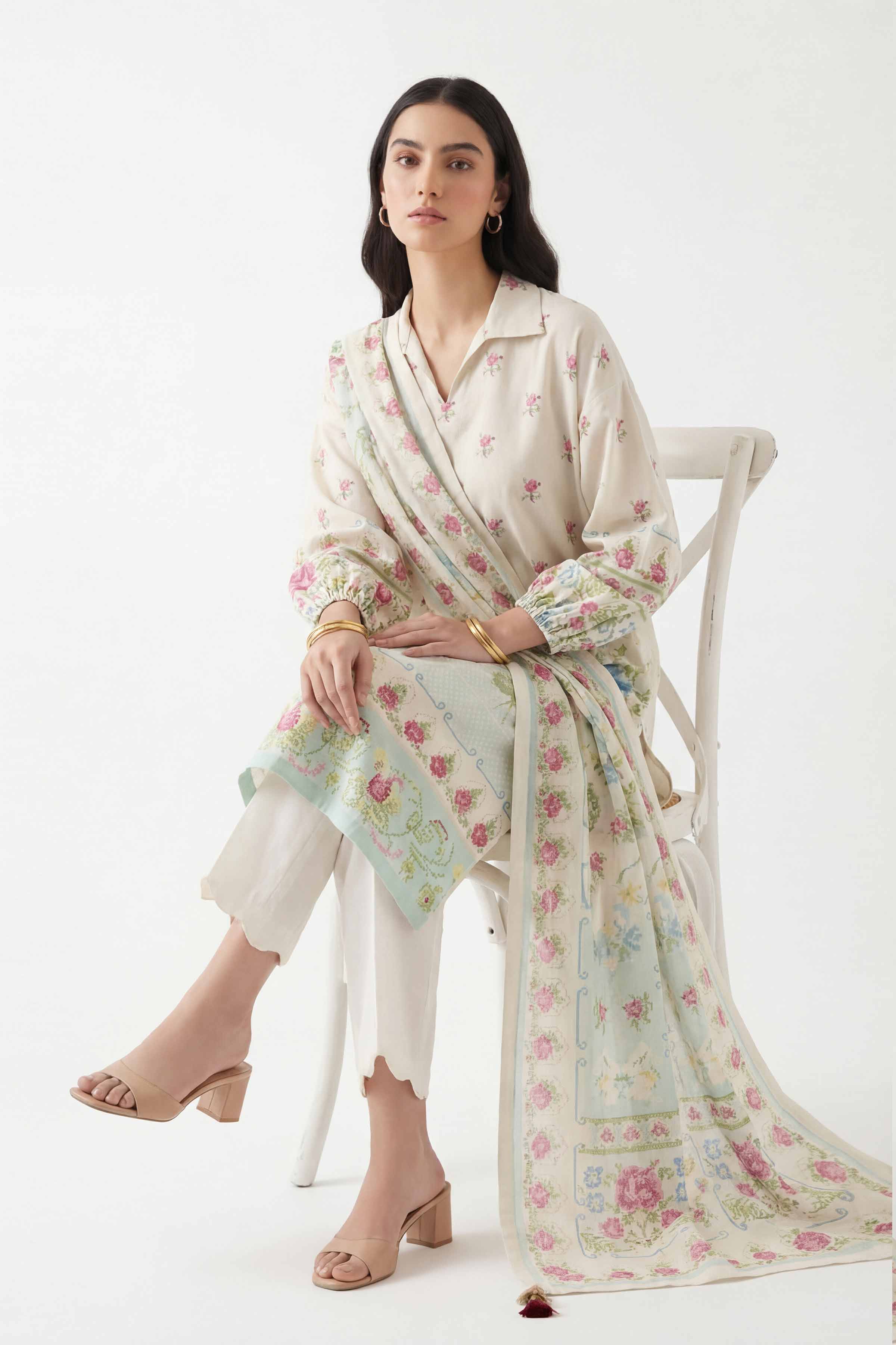 3 Piece - Digital Printed Suit - 42601467 for Women - Unstitched Collection | Nishat | Shop Online