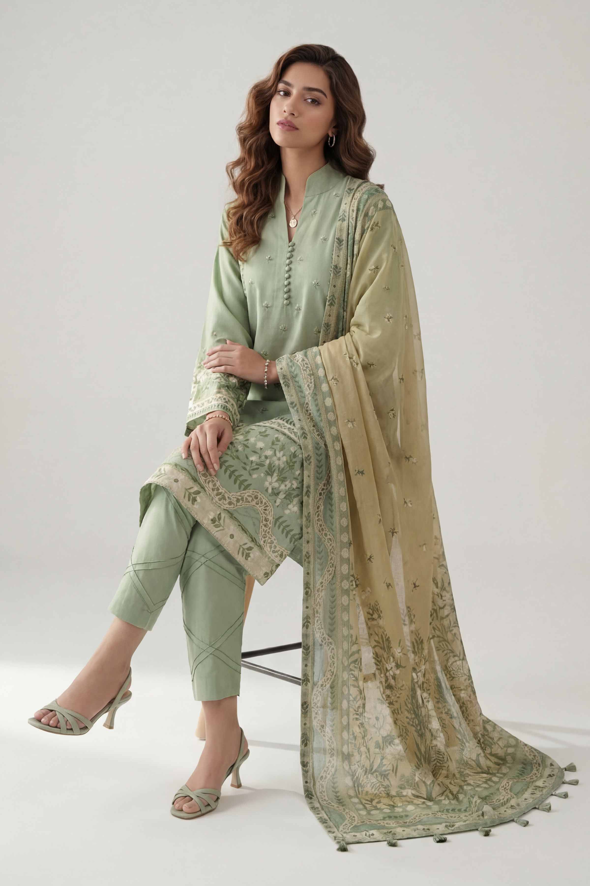 3 Piece - Digital Printed Suit - 42601468 for Women - Unstitched Collection | Nishat | Shop Online