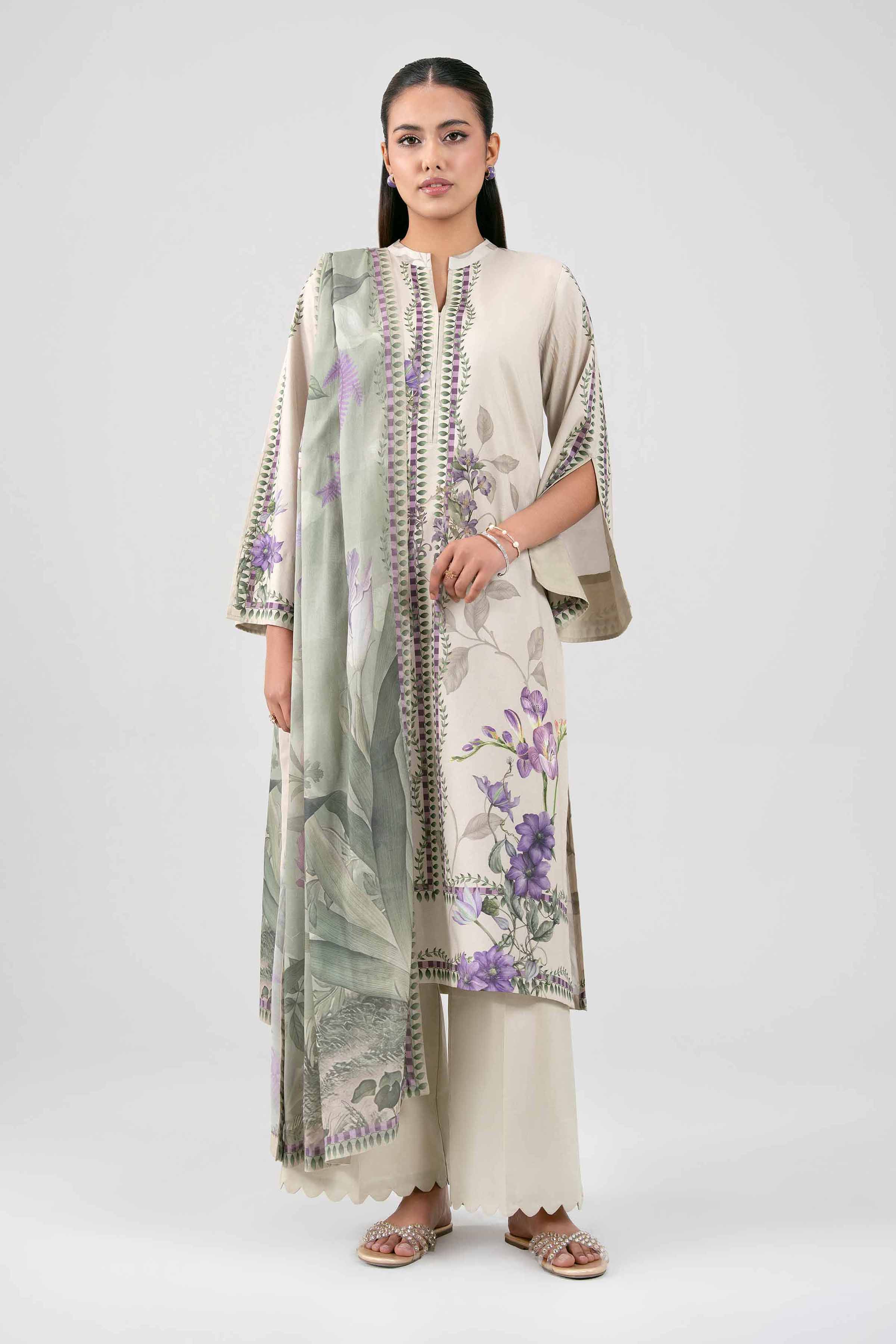 3 Piece - Digital Printed Suit - 42601470 for Women - Unstitched Collection | Nishat | Shop Online