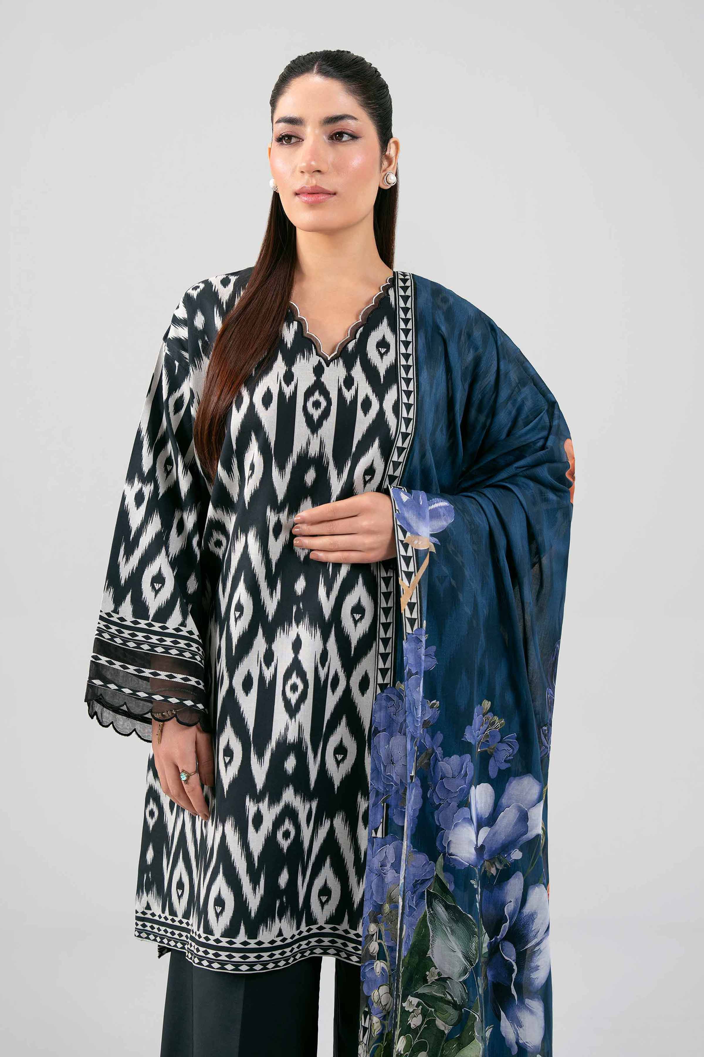3 Piece - Digital Printed Suit - 42601471 for Women - Unstitched Collection | Nishat | Shop Online