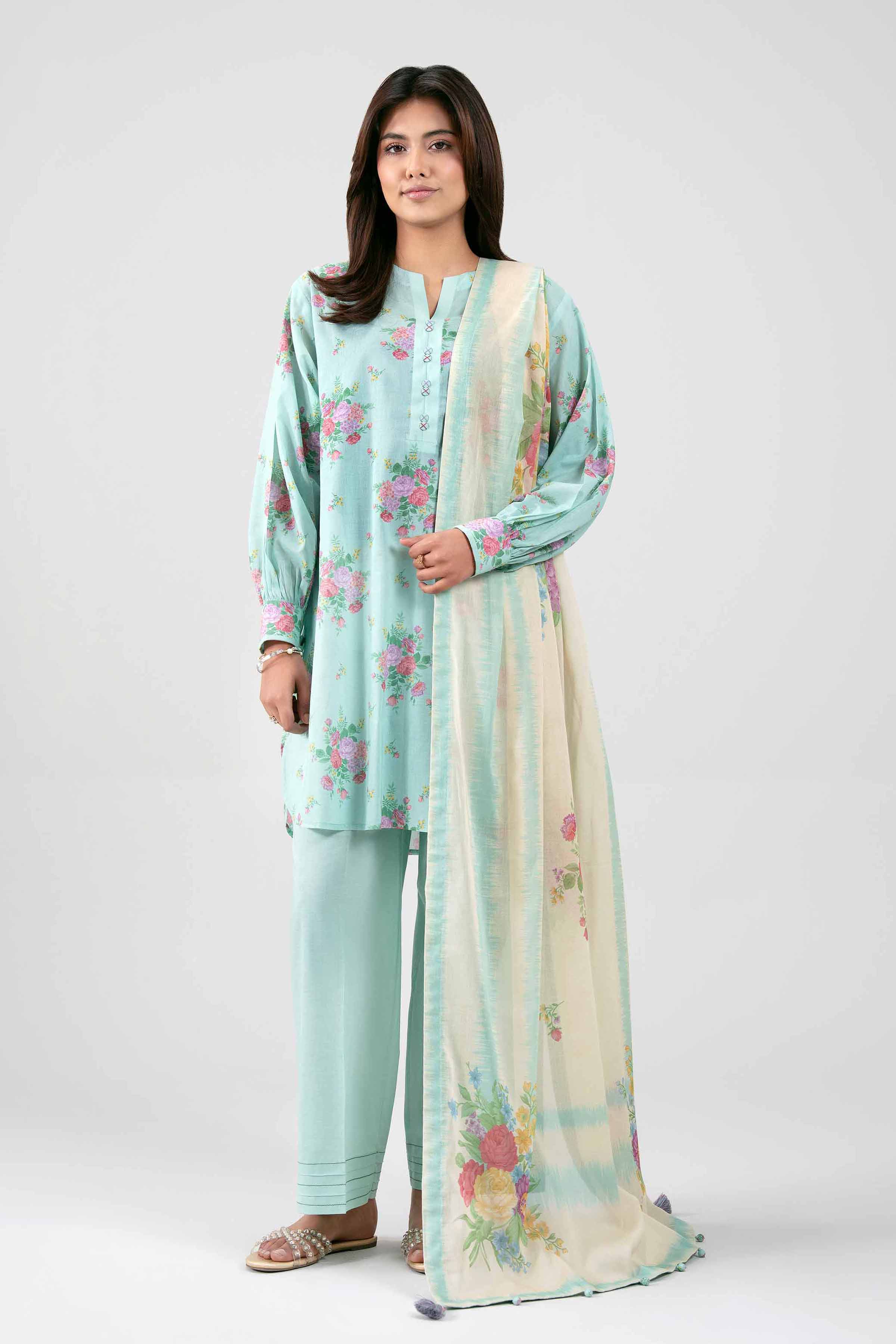3 Piece - Digital Printed Suit - 42601473 for Women - Unstitched Collection | Nishat | Shop Online