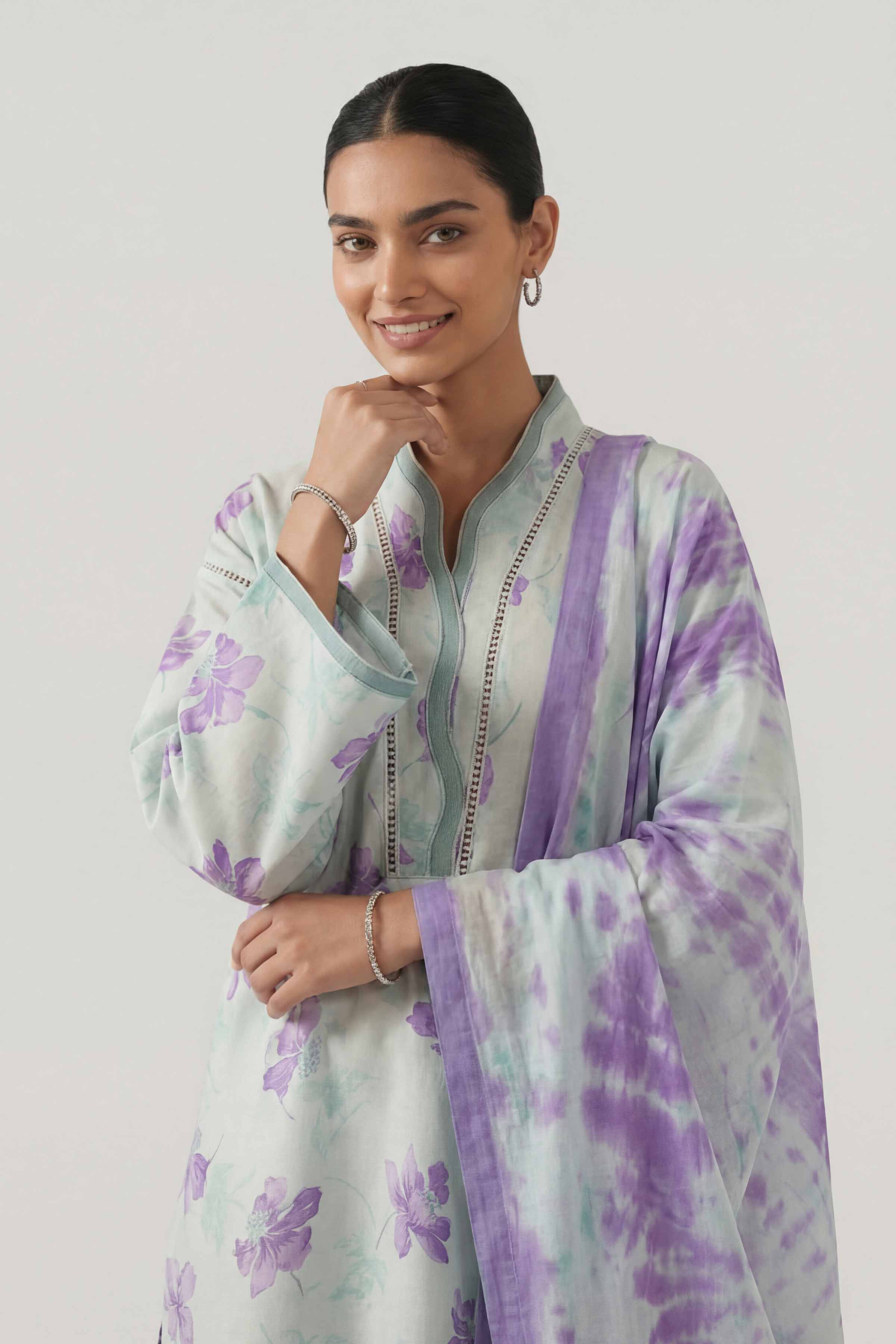 3 Piece - Digital Printed Suit - 42601475 for Women - Unstitched Collection | Nishat | Shop Online