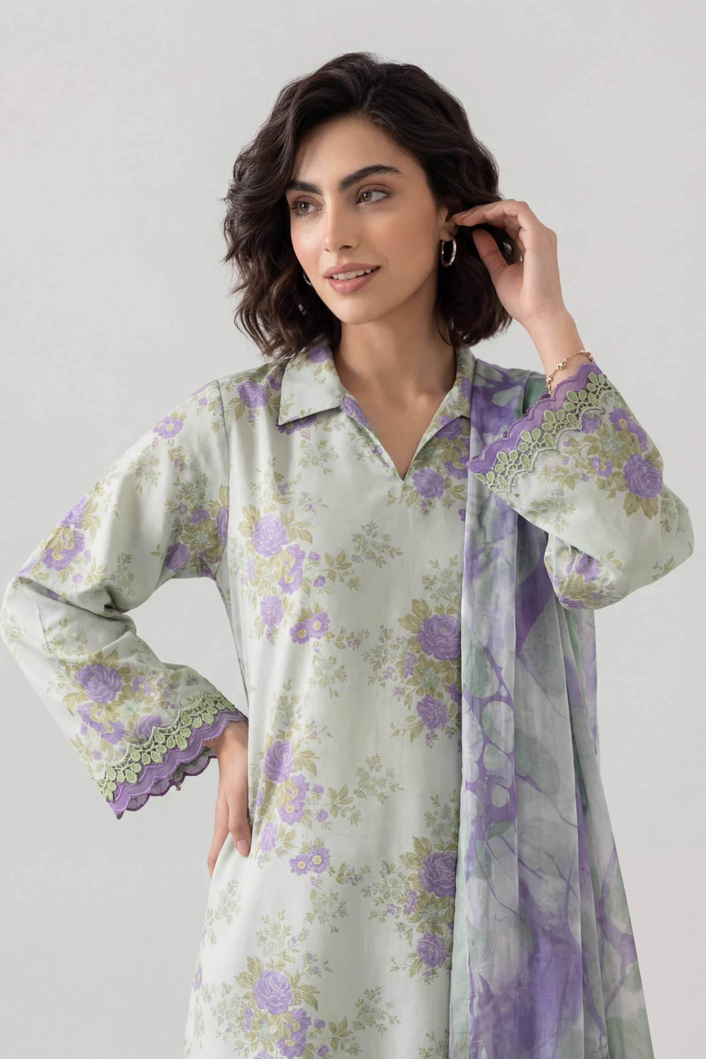 3 Piece - Digital Printed Suit - 42601476 for Women - Unstitched Collection | Nishat | Shop Online