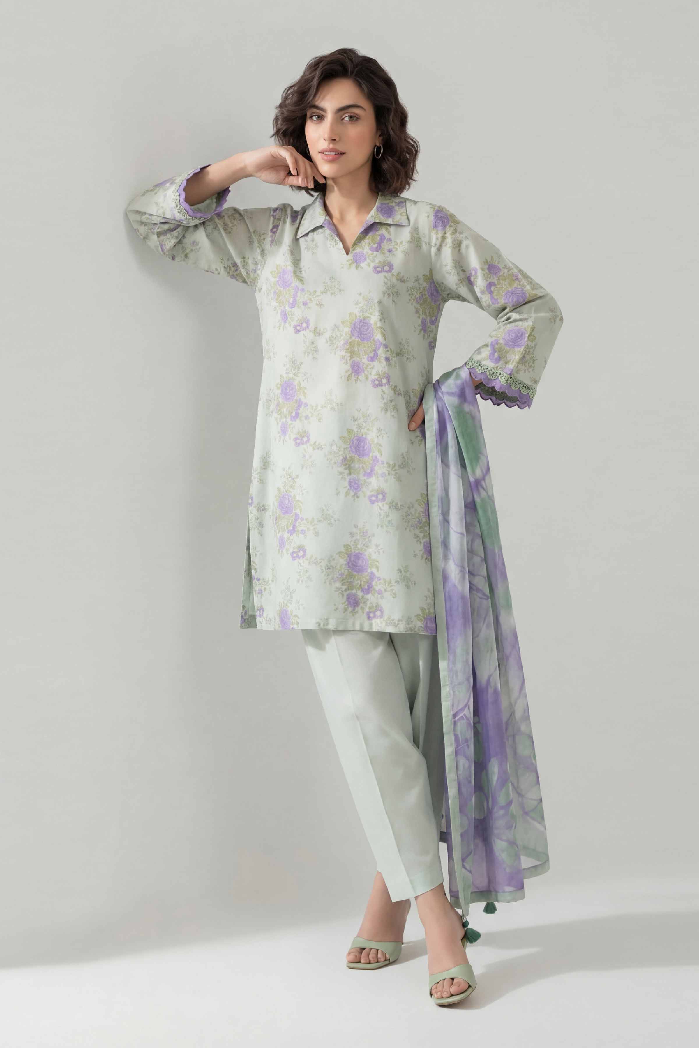 3 Piece - Digital Printed Suit - 42601476 for Women - Unstitched Collection | Nishat | Shop Online