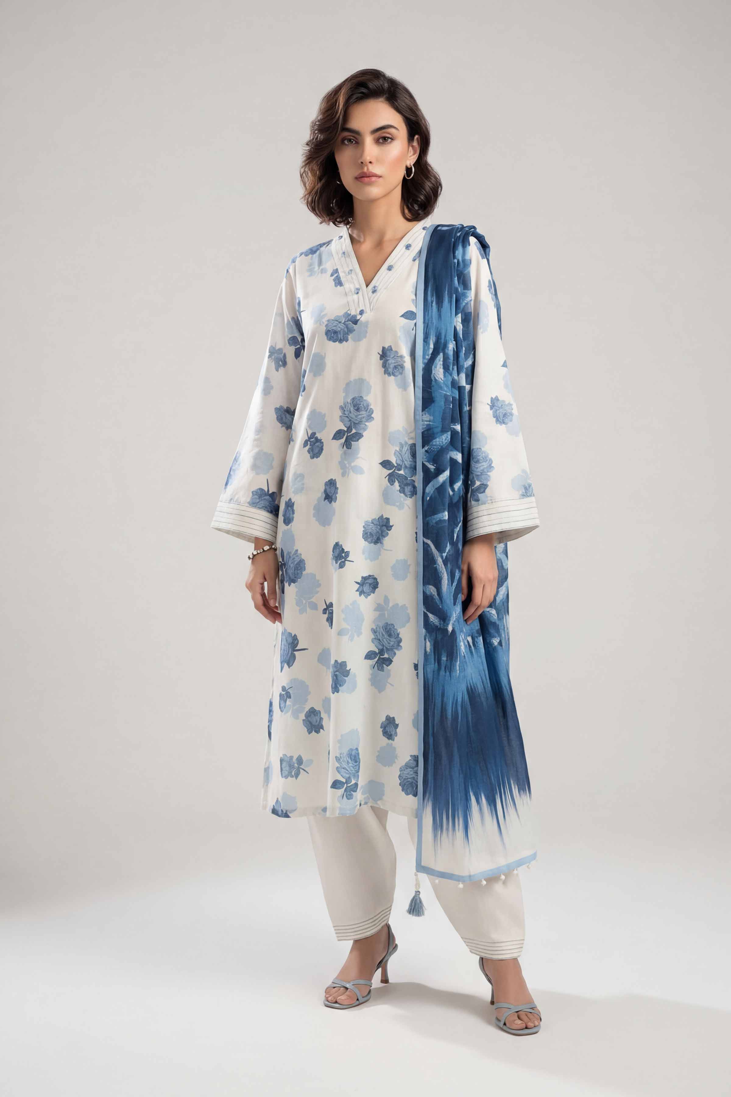 3 Piece - Digital Printed Suit - 42601477 for Women - Unstitched Collection | Nishat | Shop Online