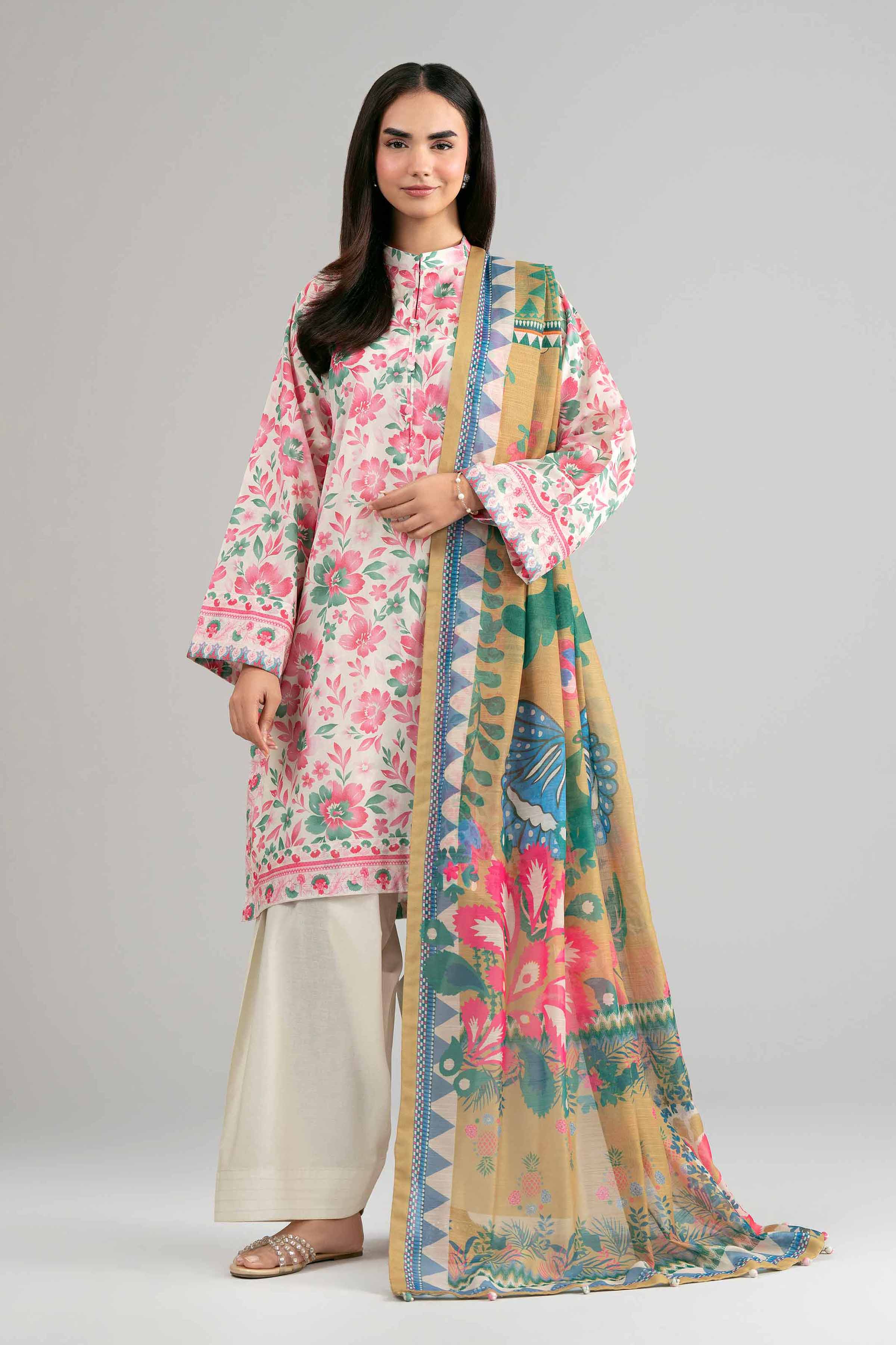 3 Piece - Digital Printed Suit - 42601489 for Women - Unstitched Collection | Nishat | Shop Online