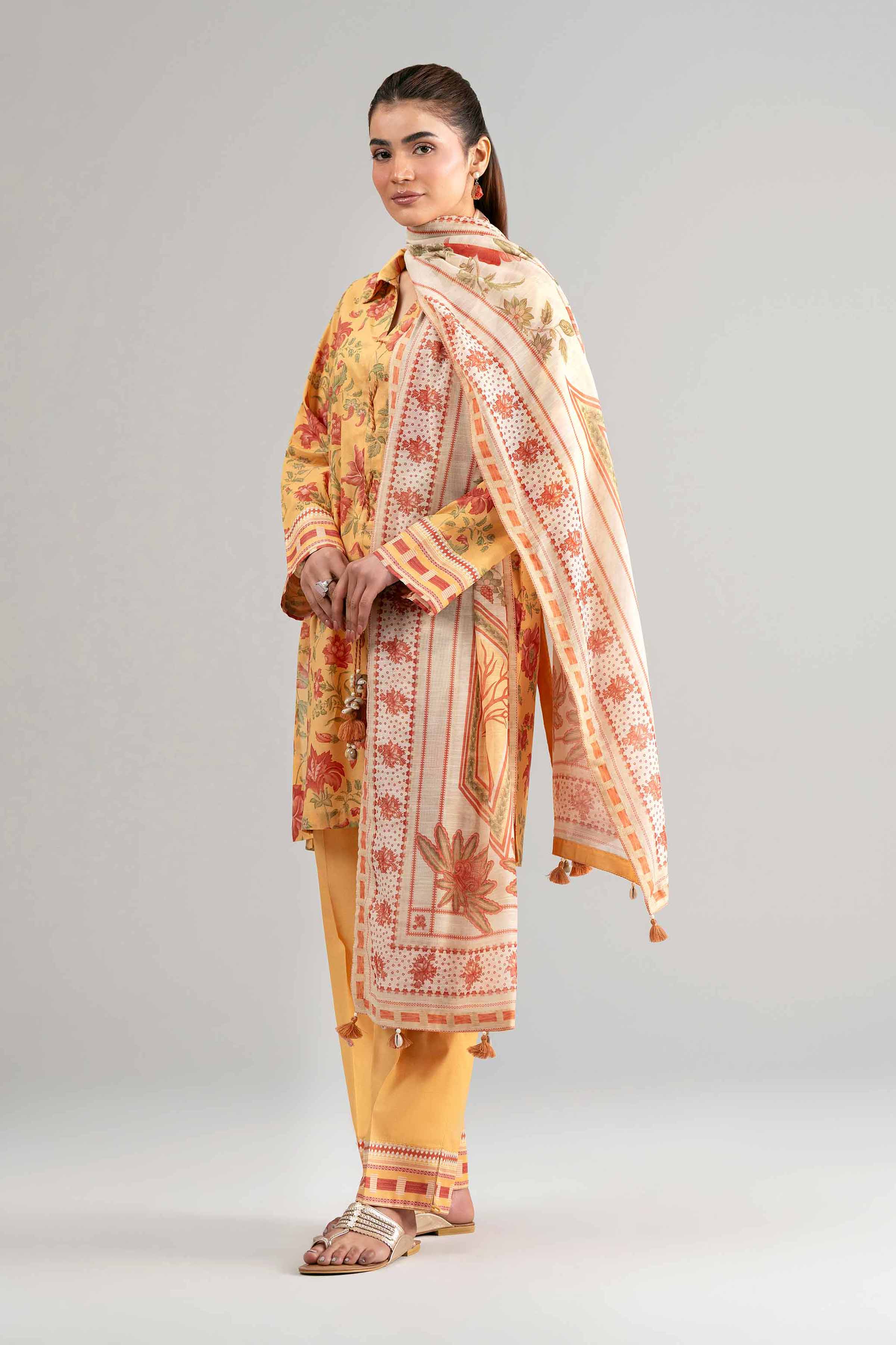 3 Piece - Digital Printed Suit - 42601490 for Women - Unstitched Collection | Nishat | Shop Online