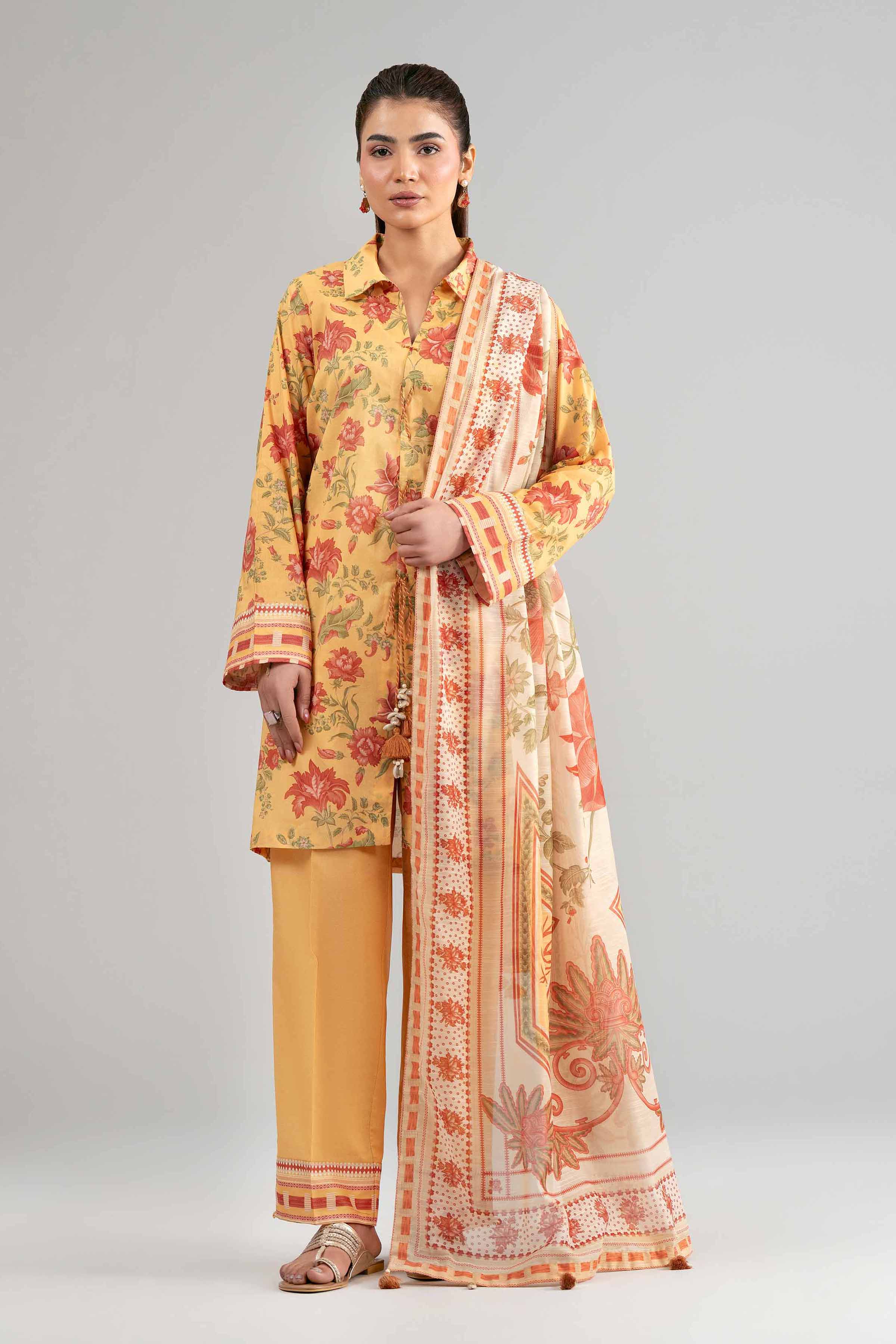 3 Piece - Digital Printed Suit - 42601490 for Women - Unstitched Collection | Nishat | Shop Online