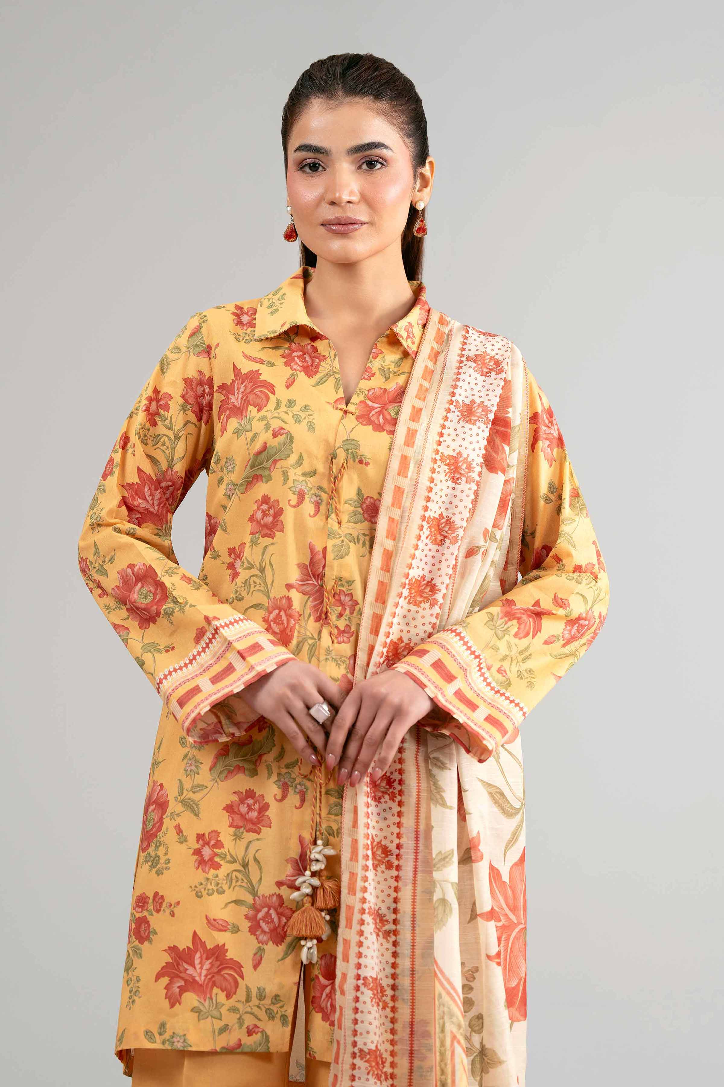 3 Piece - Digital Printed Suit - 42601490 for Women - Unstitched Collection | Nishat | Shop Online