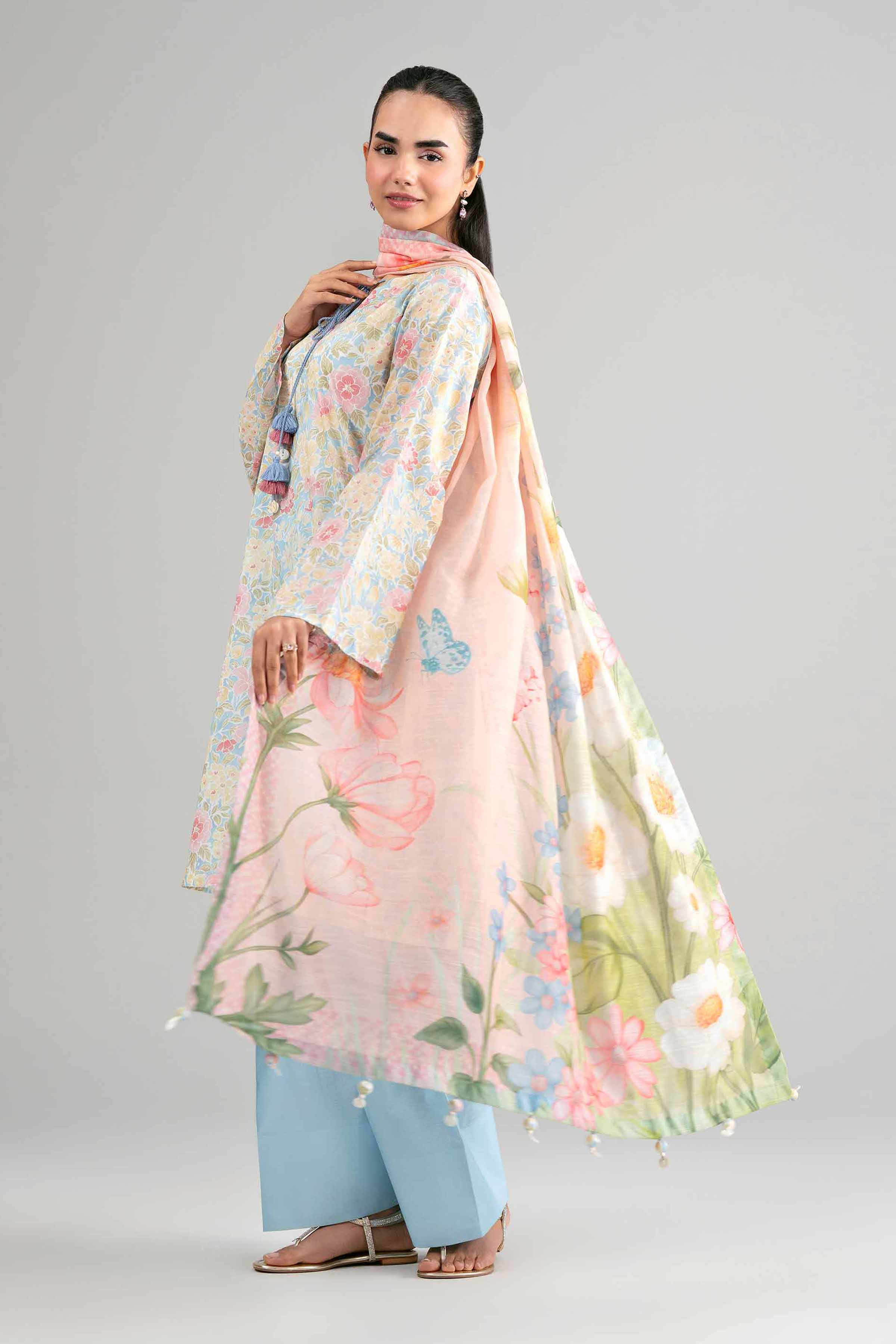 3 Piece - Digital Printed Suit - 42601493 for Women - Unstitched Collection | Nishat | Shop Online