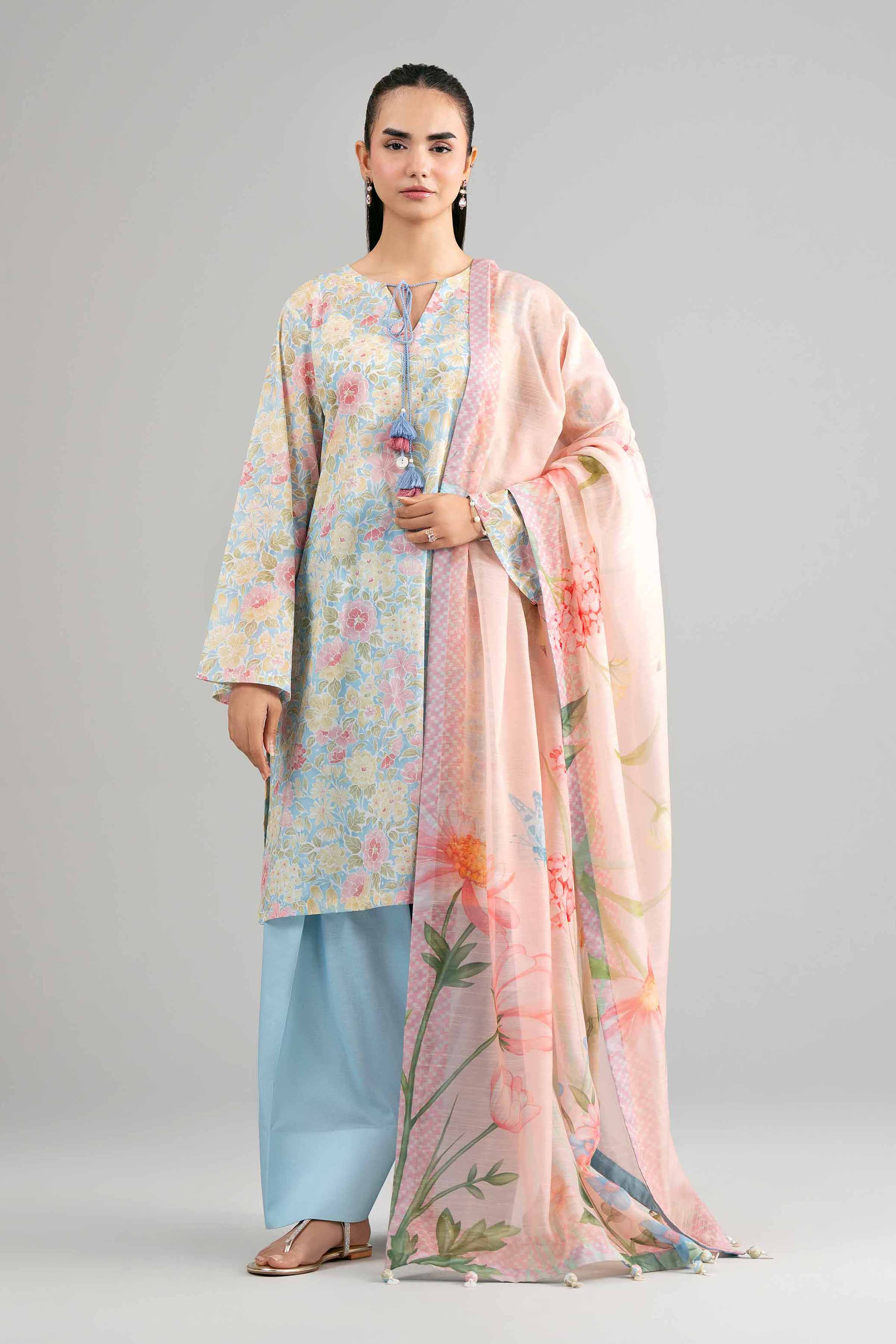 3 Piece - Digital Printed Suit - 42601493 for Women - Unstitched Collection | Nishat | Shop Online