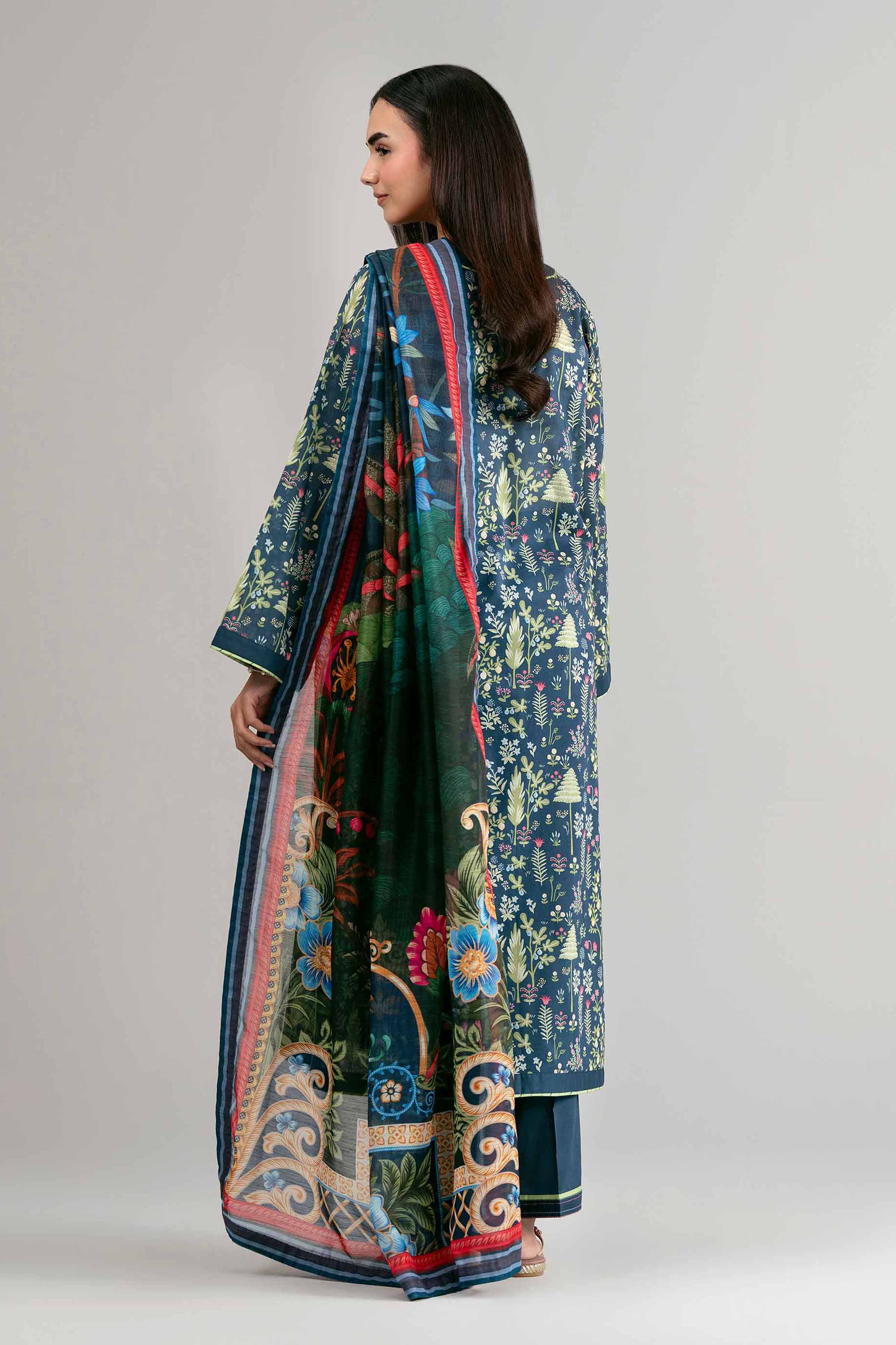 3 Piece - Digital Printed Suit - 42601495 for Women - Unstitched Collection | Nishat | Shop Online