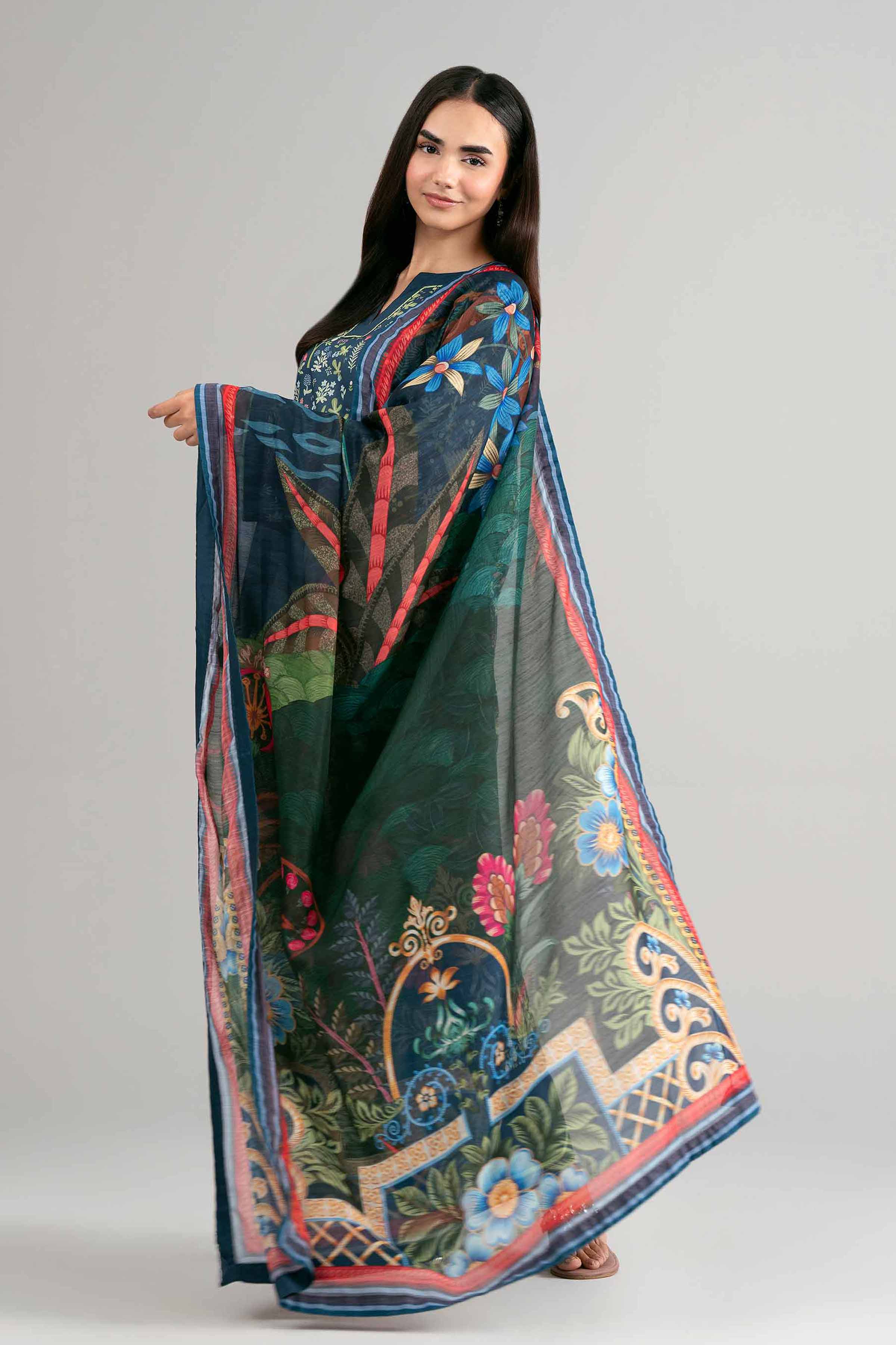 3 Piece - Digital Printed Suit - 42601495 for Women - Unstitched Collection | Nishat | Shop Online