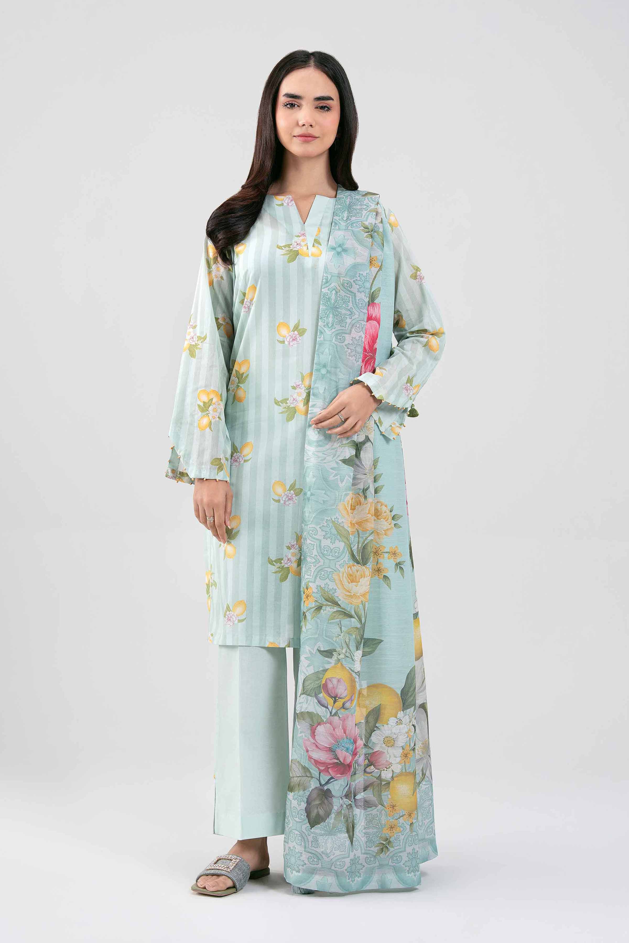 3 Piece - Digital Printed Suit - 42601500 for Women - Unstitched Collection | Nishat | Shop Online