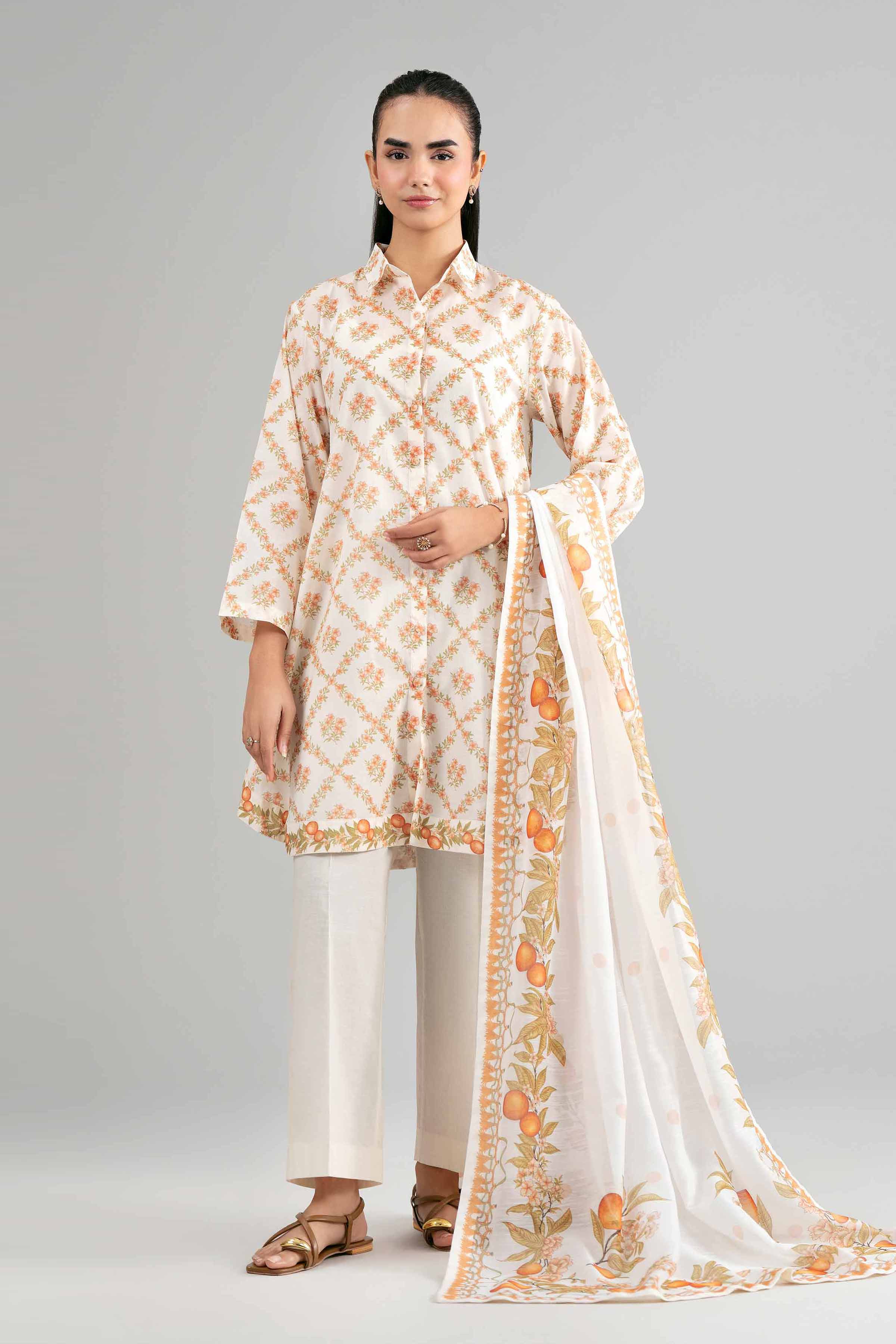 3 Piece - Digital Printed Suit - 42601501 for Women - Unstitched Collection | Nishat | Shop Online