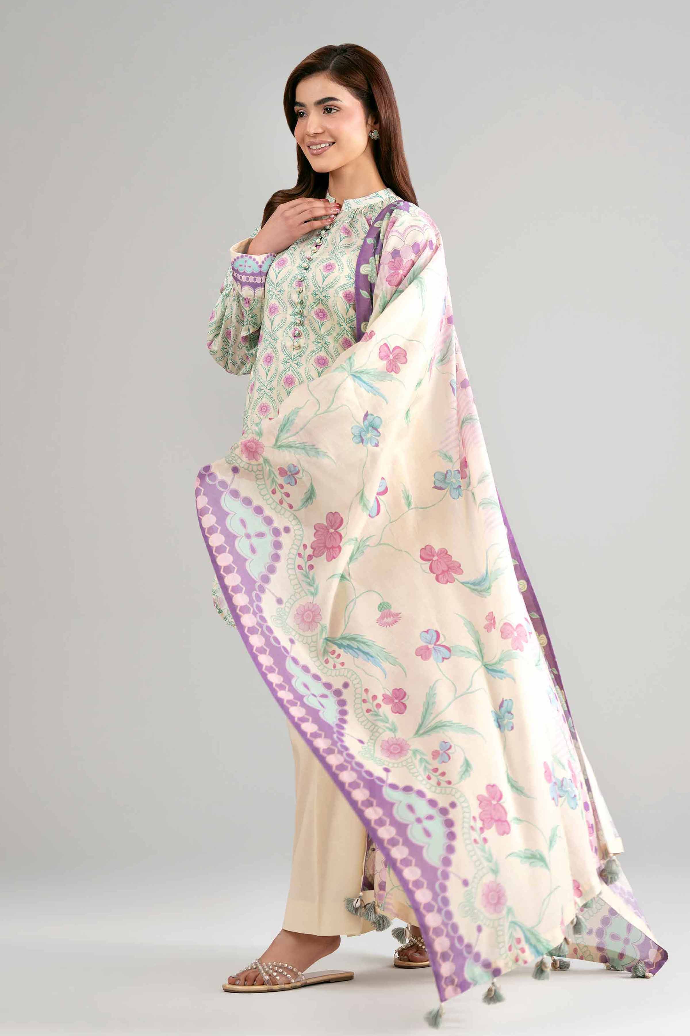 3 Piece - Printed Suit - 42601507 for Women - Unstitched Collection | Nishat | Shop Online