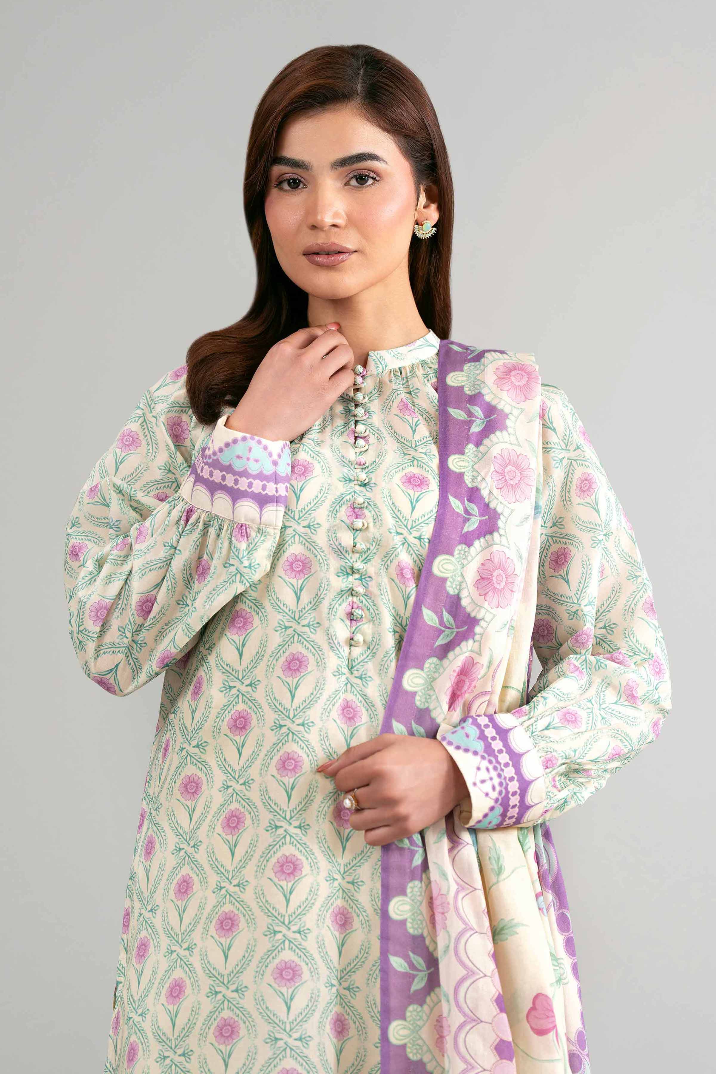 3 Piece - Printed Suit - 42601507 for Women - Unstitched Collection | Nishat | Shop Online