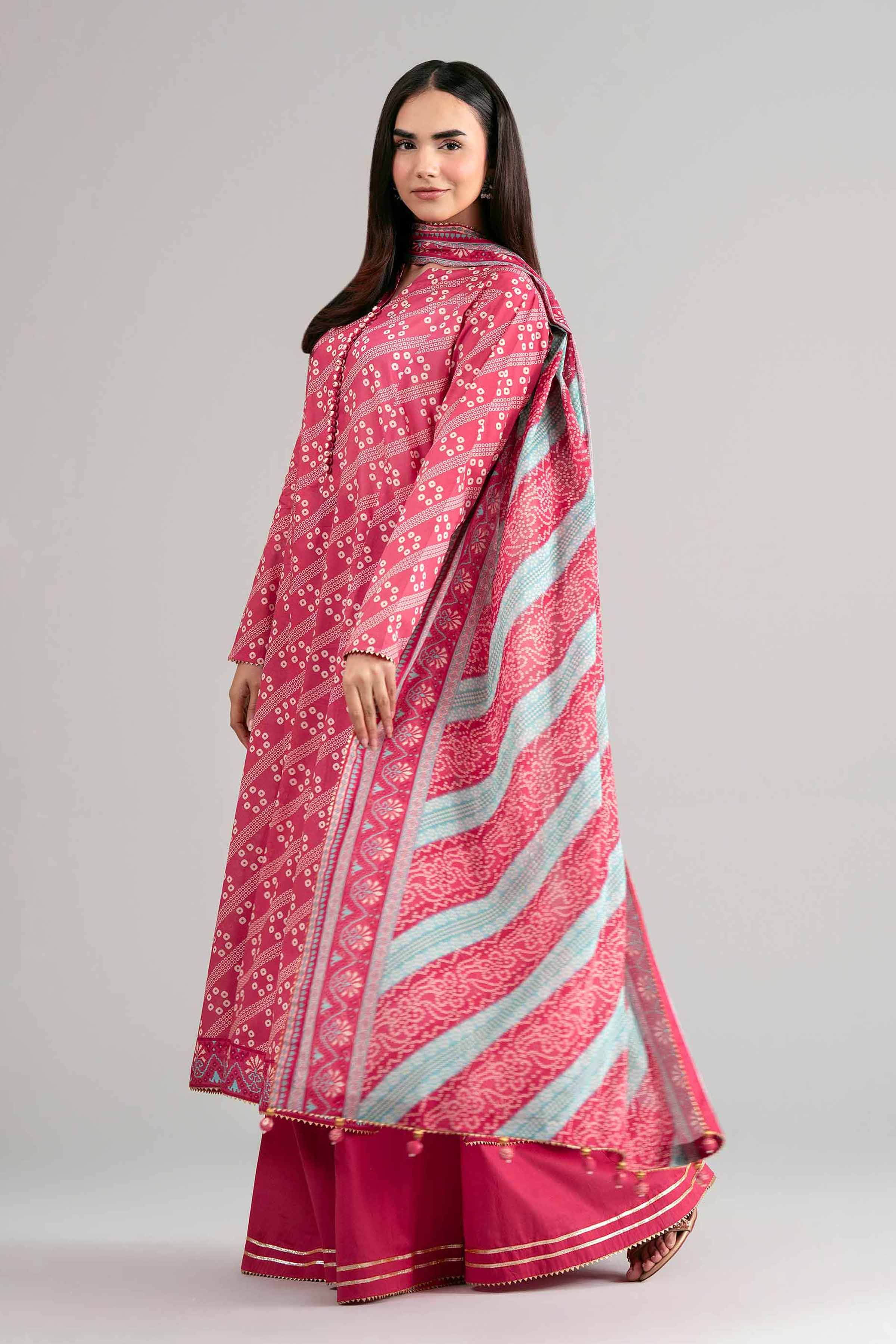 3 Piece - Printed Suit - 42601512 for Women - Unstitched Collection | Nishat | Shop Online