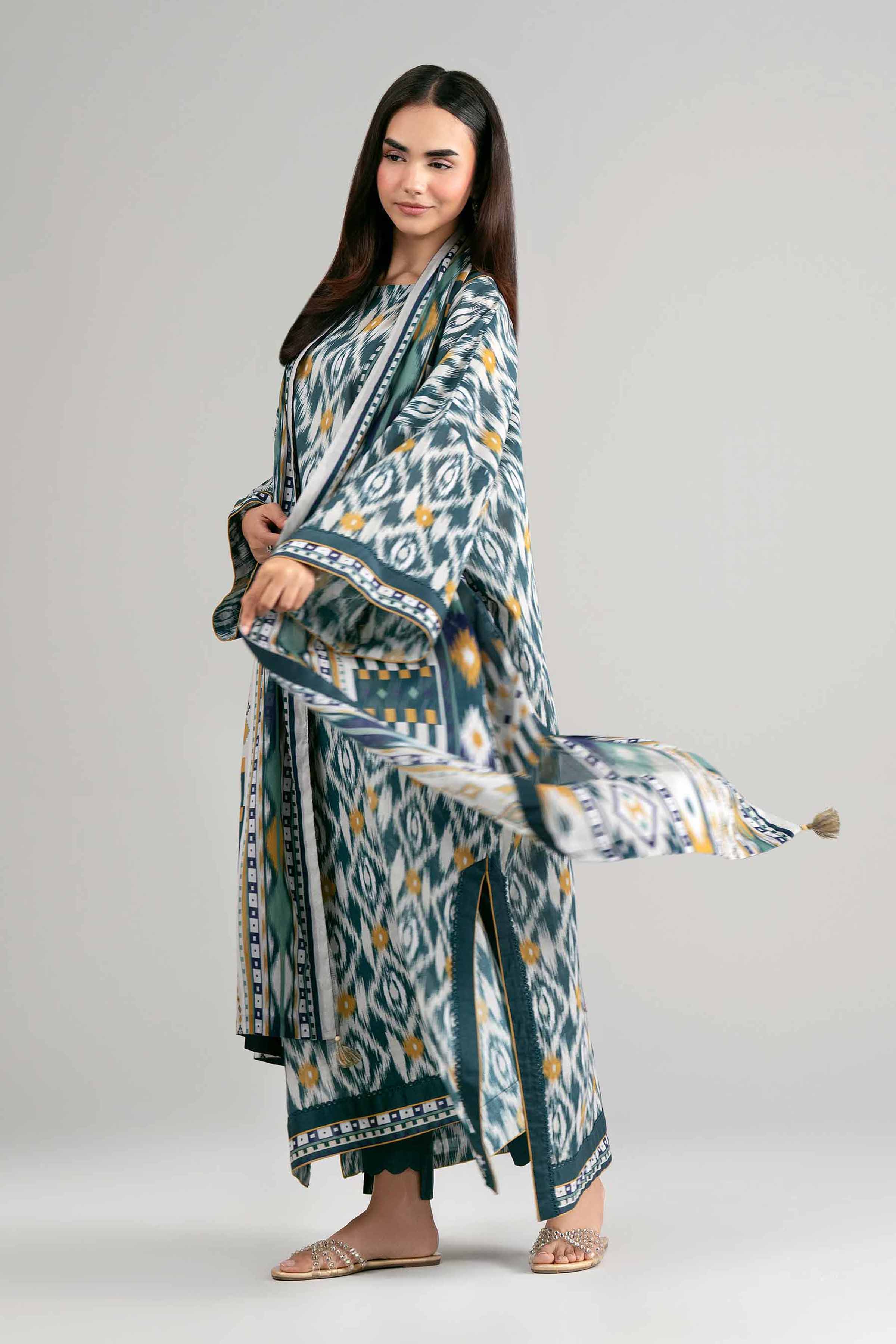 3 Piece - Printed Suit - 42601518 for Women - Unstitched Collection | Nishat | Shop Online