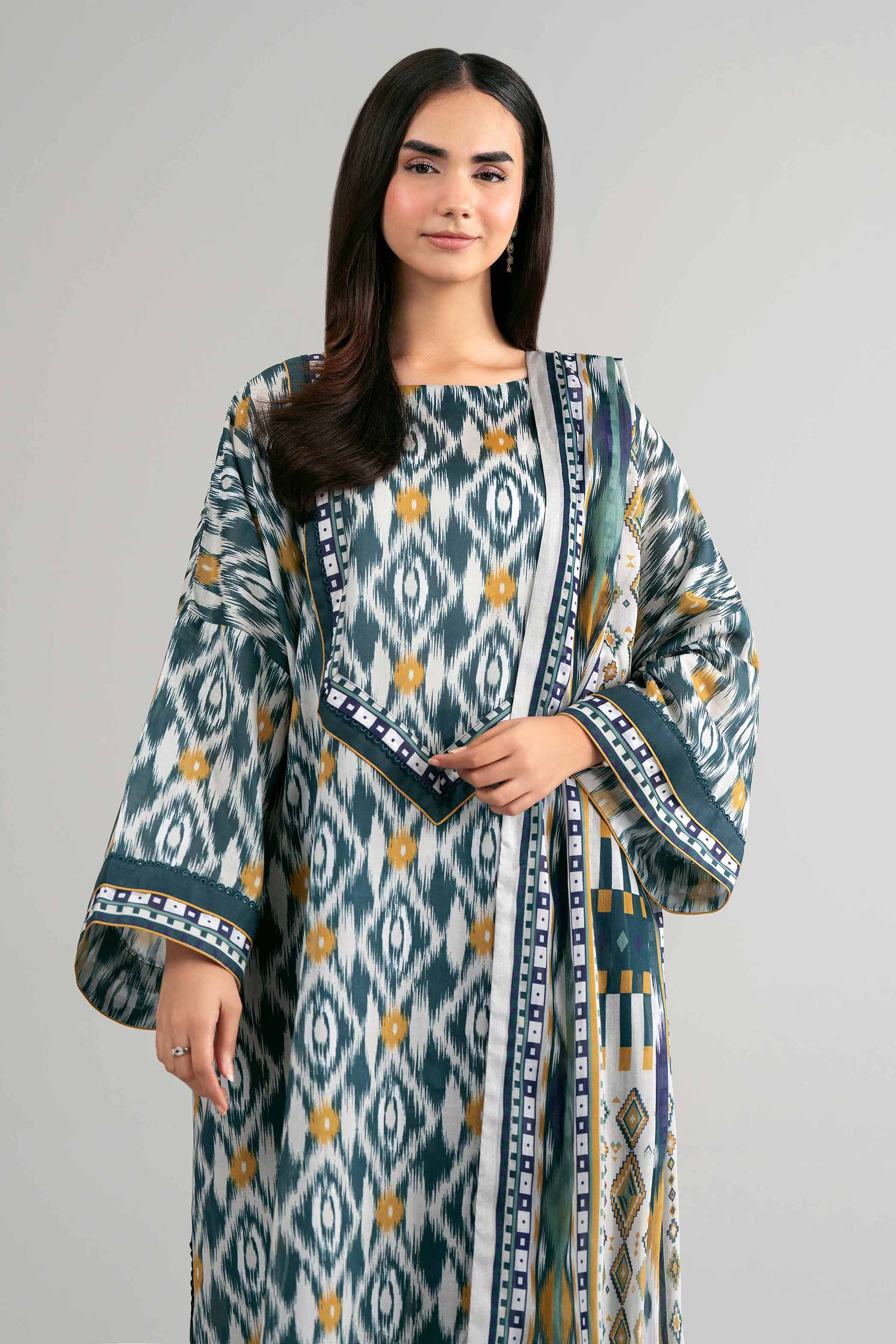 3 Piece - Printed Suit - 42601518 for Women - Unstitched Collection | Nishat | Shop Online