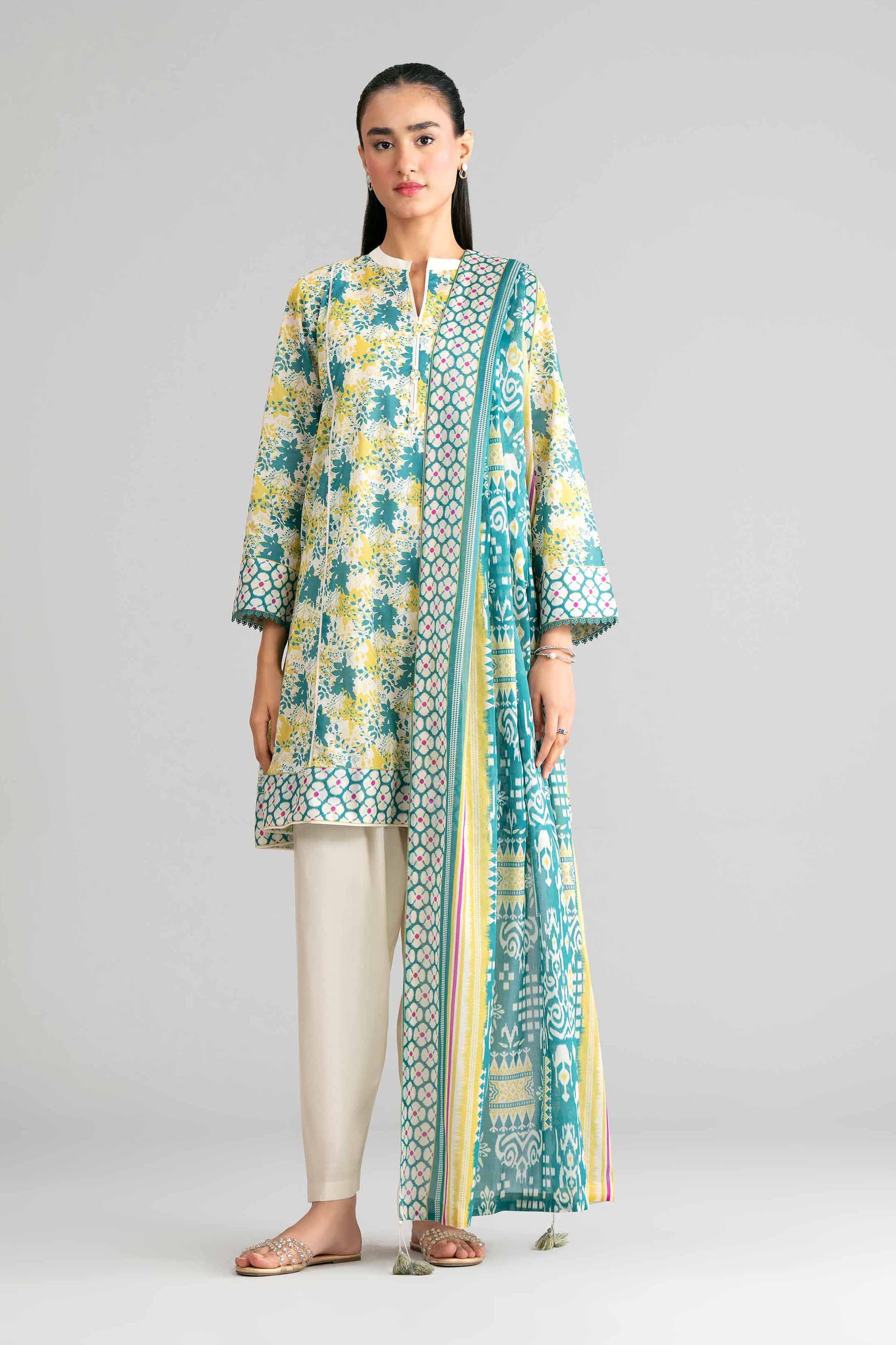3 Piece - Printed Suit - 42601521 for Women - Unstitched Collection | Nishat | Shop Online