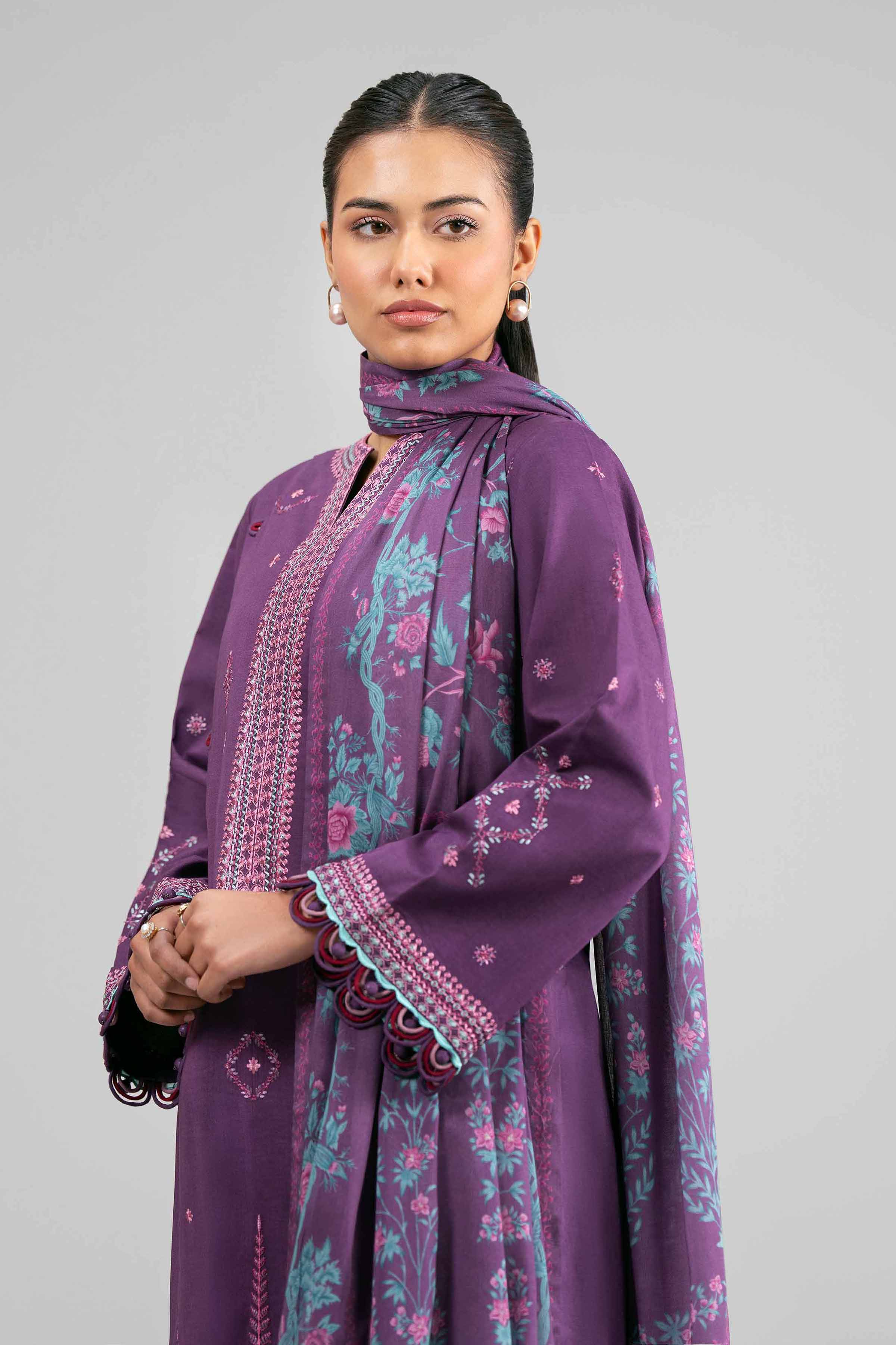 3 Piece - Digital Printed Embroidered Suit - 42601524 for Women - Unstitched Collection | Nishat | Shop Online