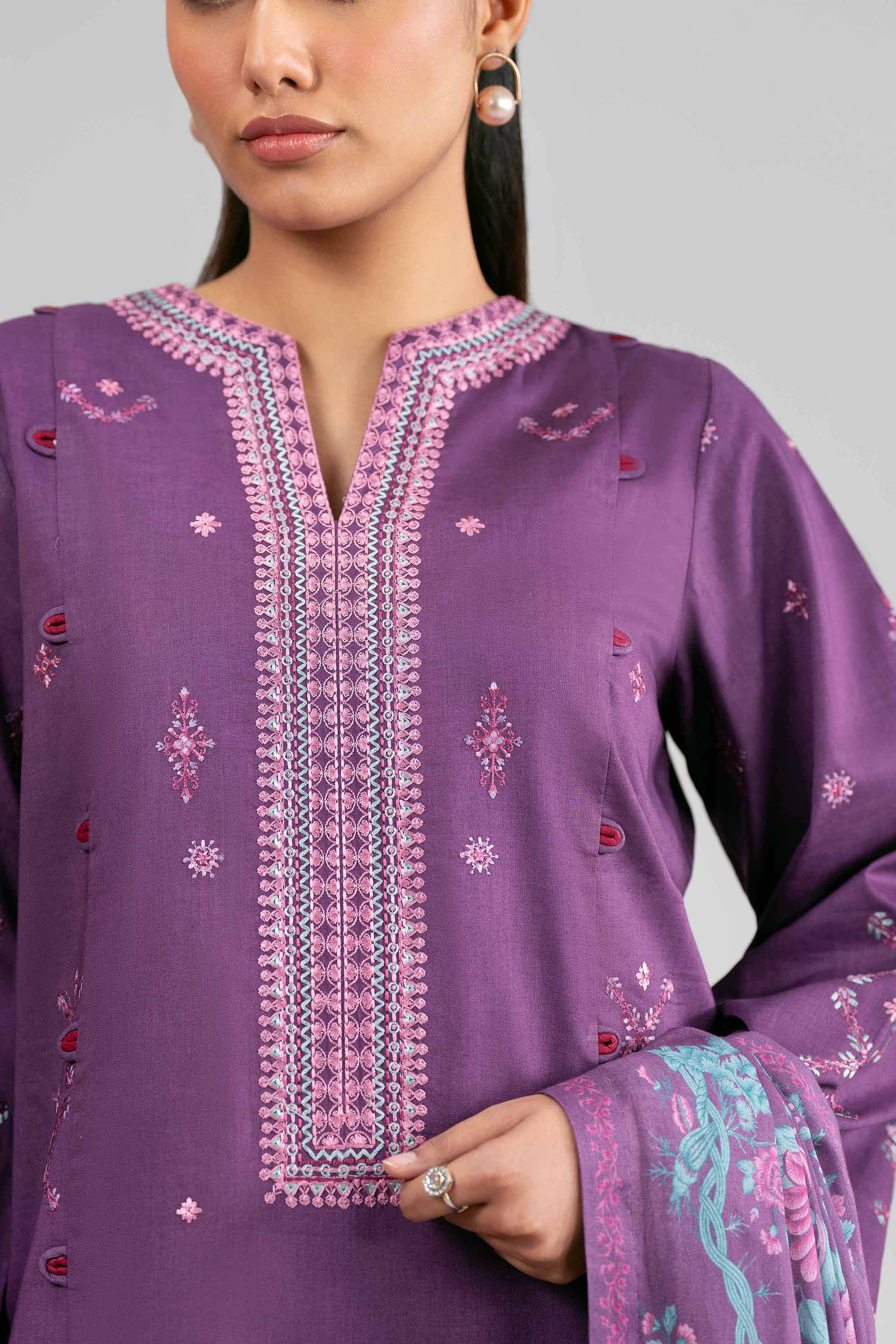 3 Piece - Digital Printed Embroidered Suit - 42601524 for Women - Unstitched Collection | Nishat | Shop Online