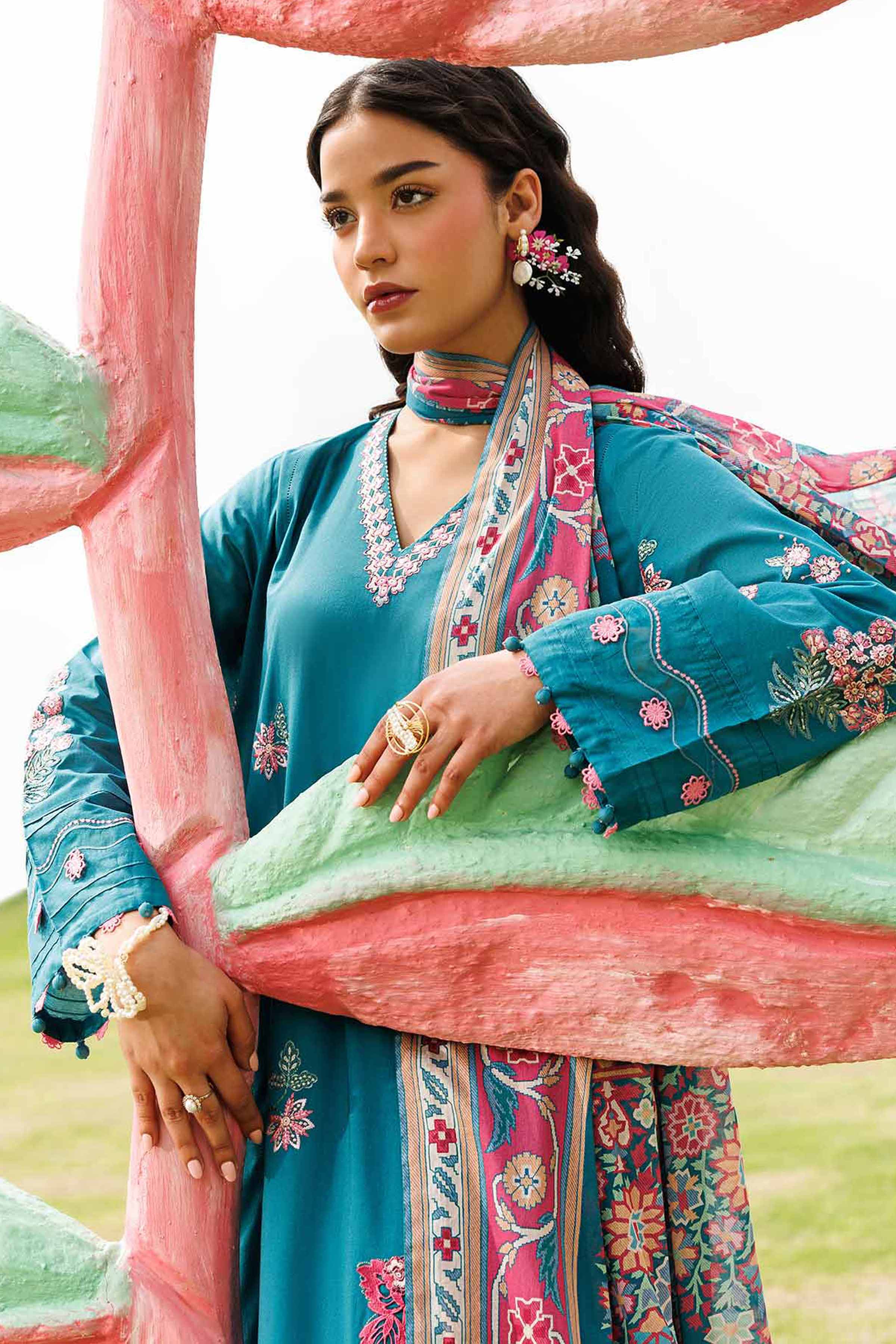 3 Piece - Digital Printed Embroidered Suit - 42601529 for Women - Unstitched Collection | Nishat | Shop Online