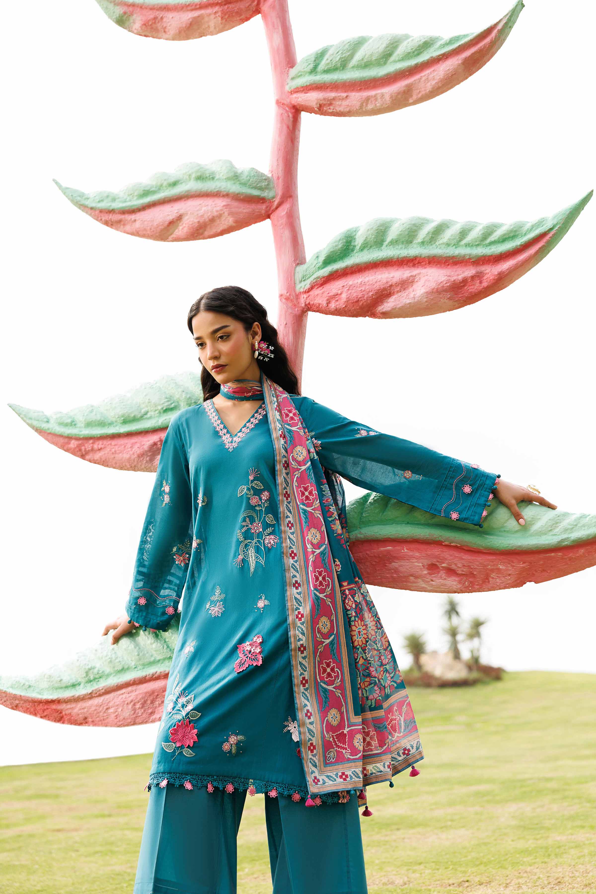3 Piece - Digital Printed Embroidered Suit - 42601529 for Women - Unstitched Collection | Nishat | Shop Online
