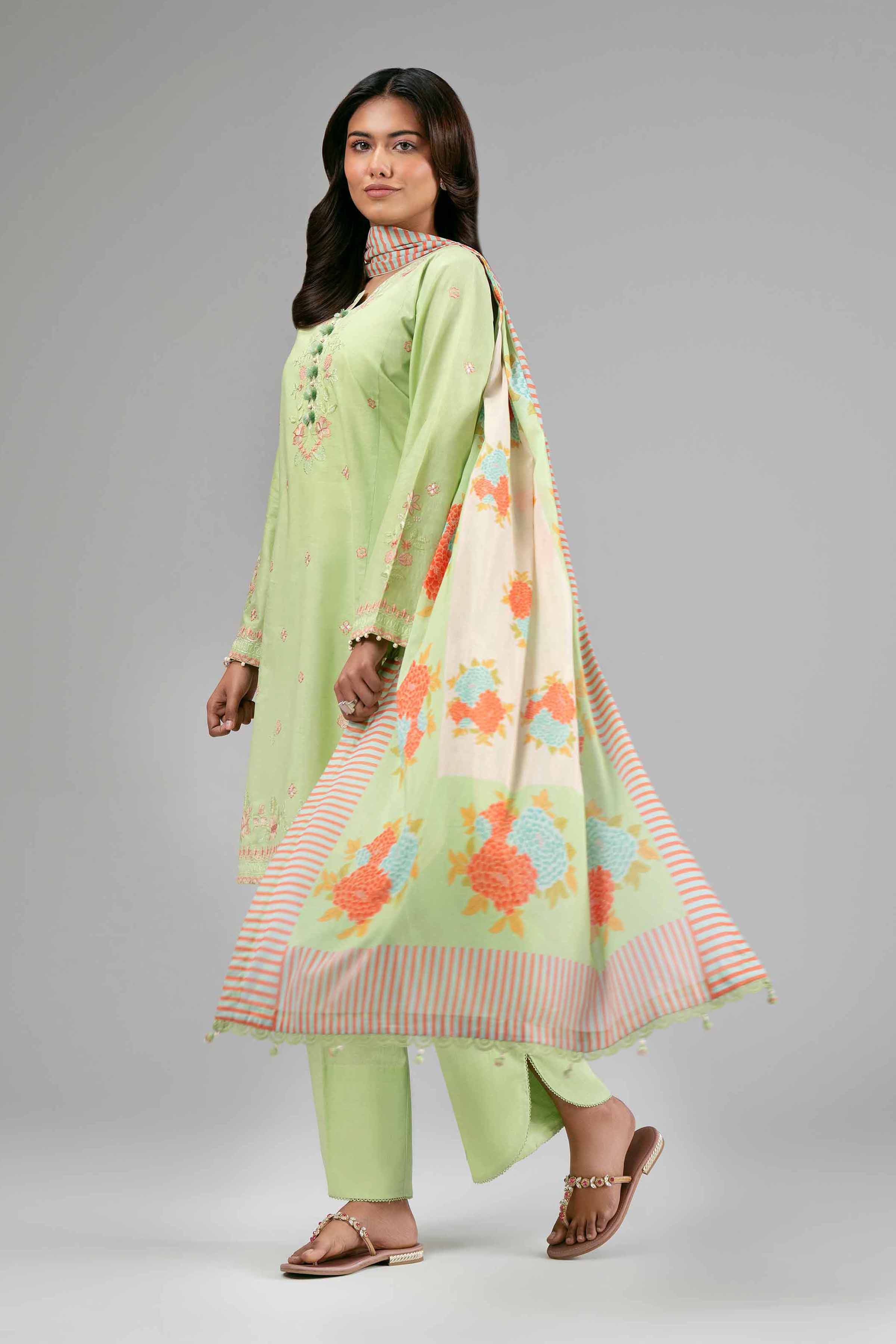 3 Piece - Digital Printed Embroidered Suit - 42601530 for Women - Unstitched Collection | Nishat | Shop Online