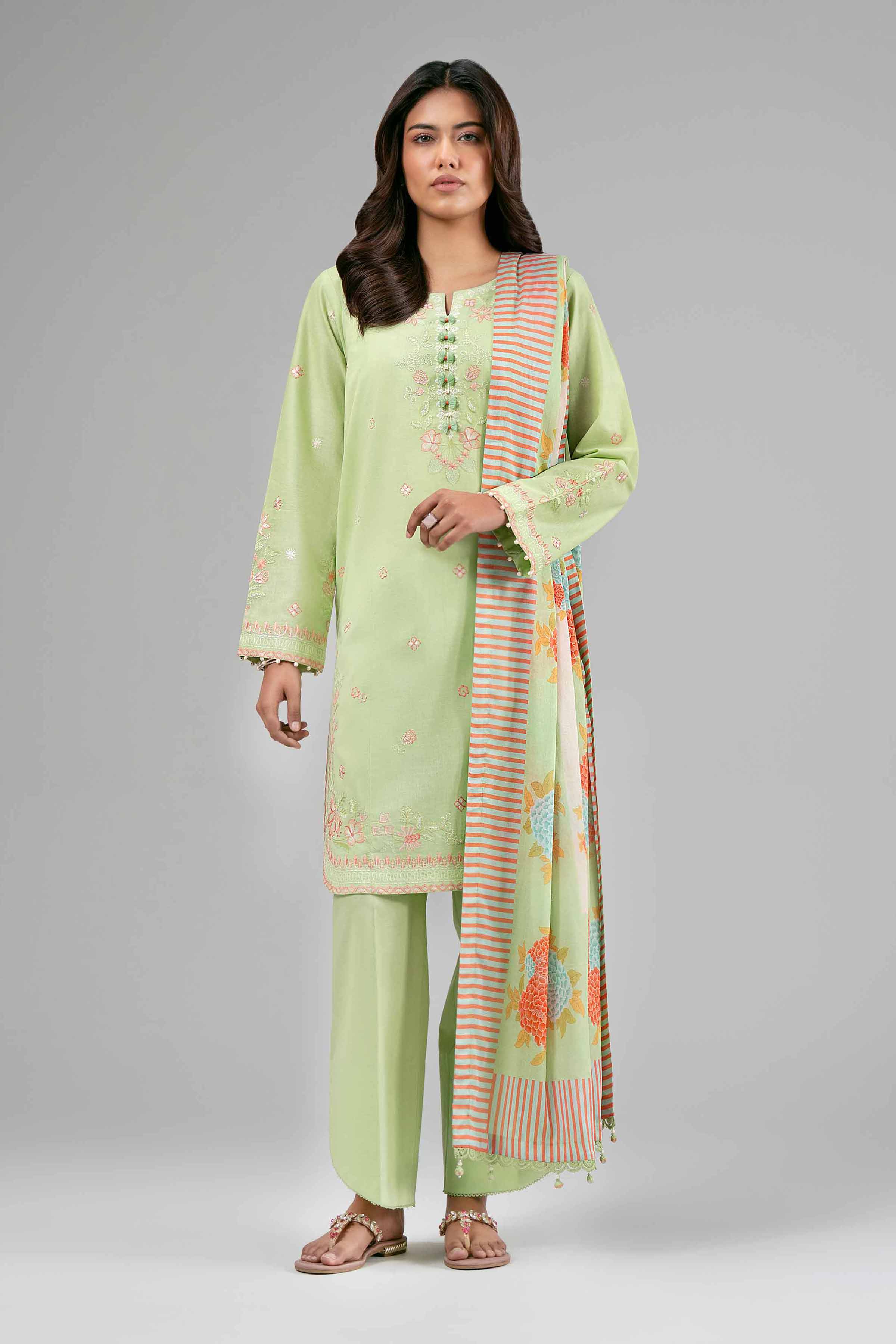 3 Piece - Digital Printed Embroidered Suit - 42601530 for Women - Unstitched Collection | Nishat | Shop Online