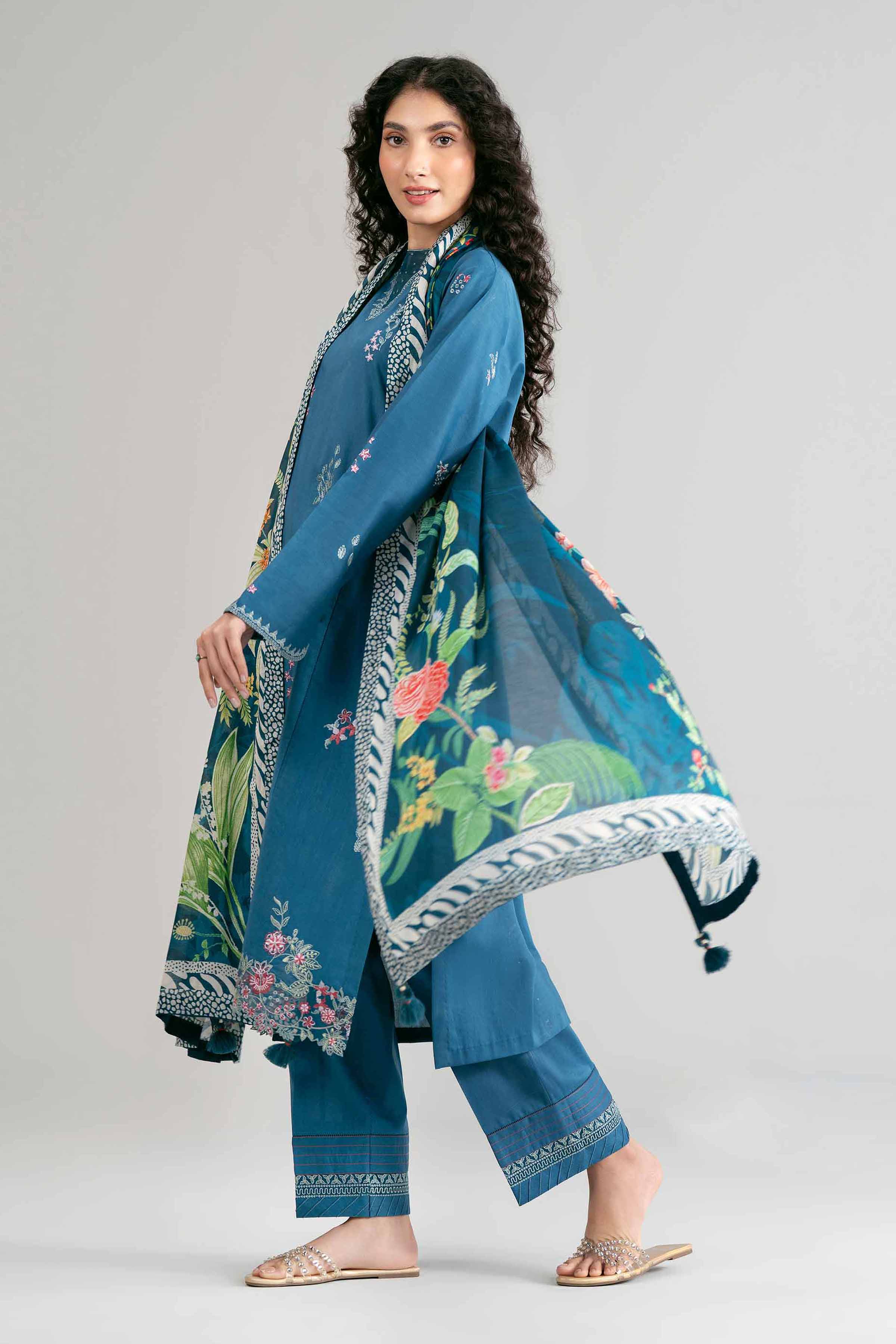 3 Piece - Digital Printed Embroidered Suit - 42601533 for Women - Unstitched Collection | Nishat | Shop Online