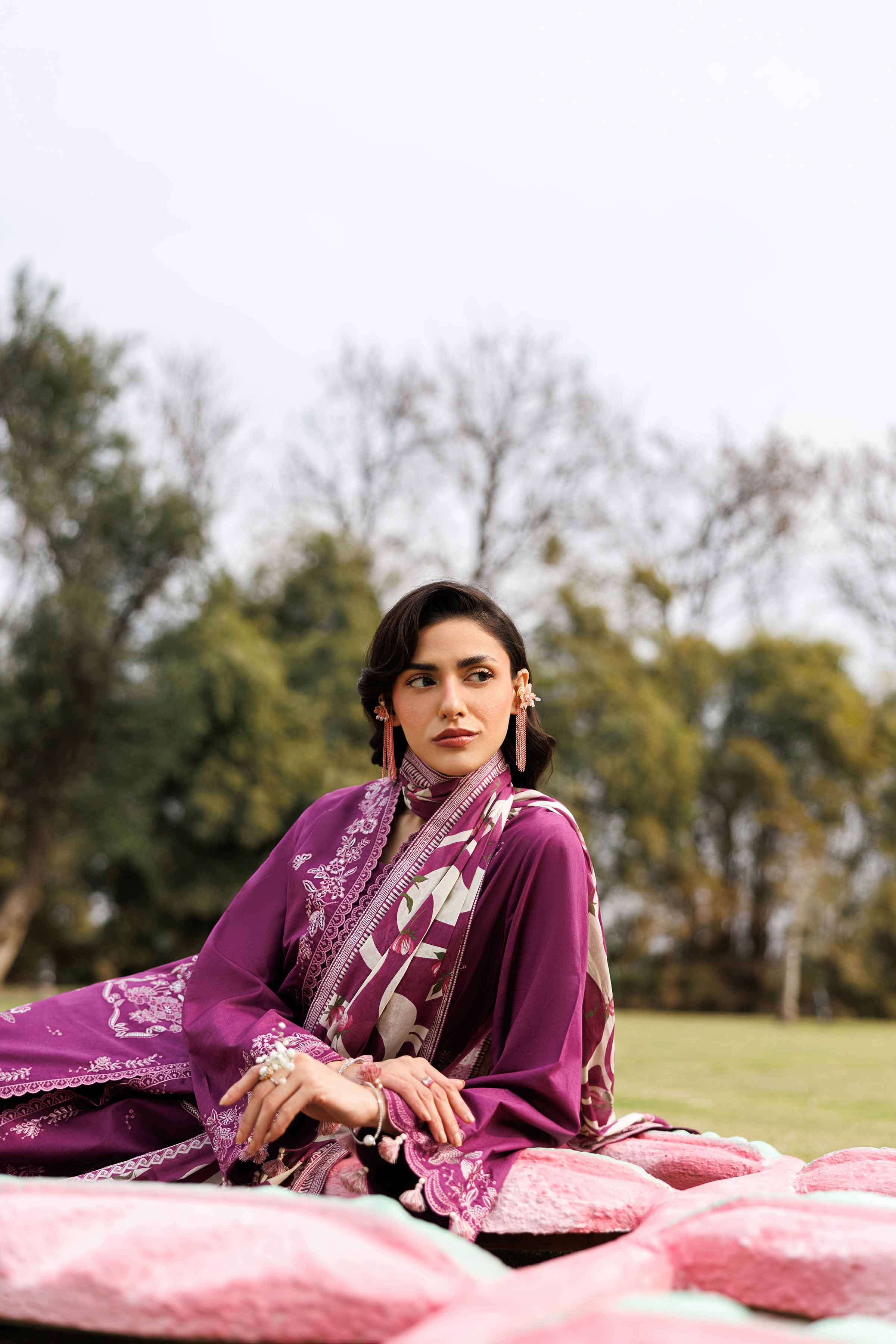 3 Piece - Printed Embroidered Suit - 42601534 for Women - Unstitched Collection | Nishat | Shop Online