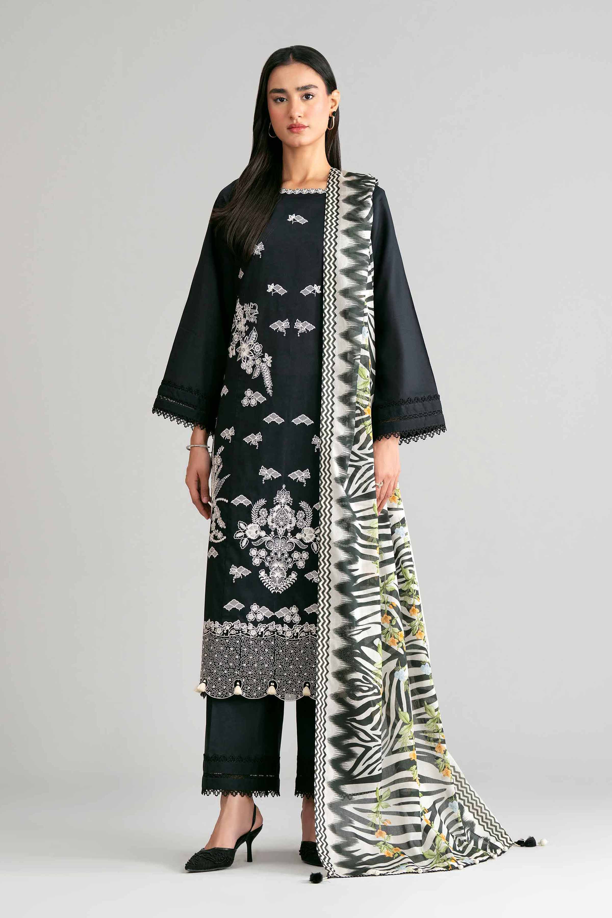 3 Piece - Printed Embroidered Suit - 42601535 for Women - Unstitched Collection | Nishat | Shop Online