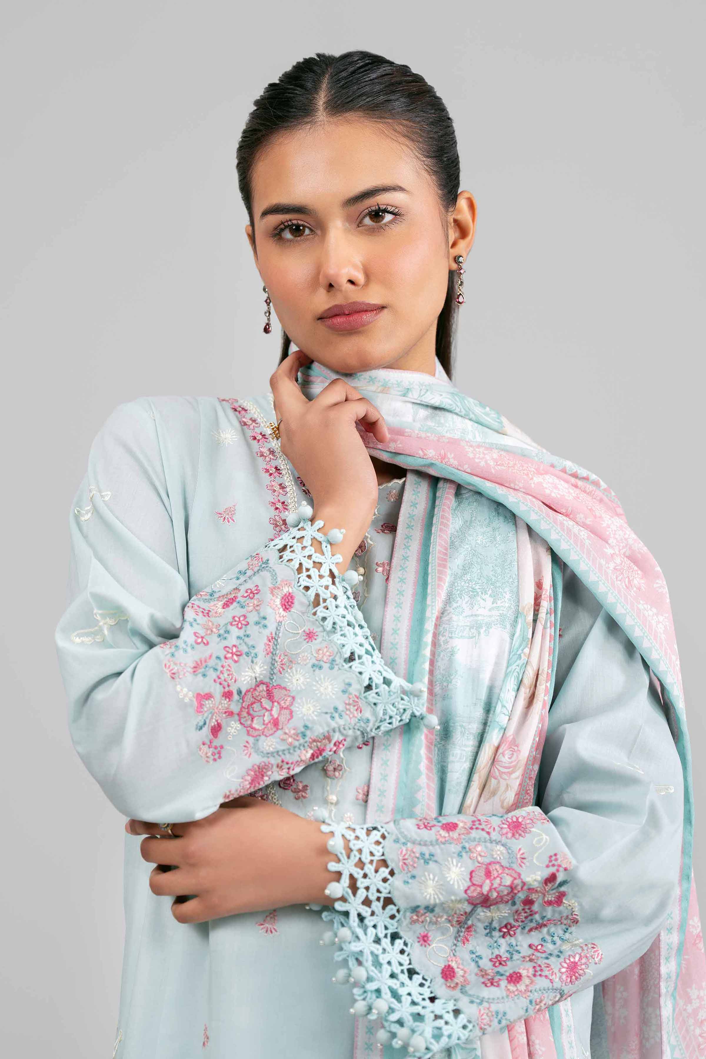 3 Piece - Printed Embroidered Suit - 42601539 for Women - Unstitched Collection | Nishat | Shop Online