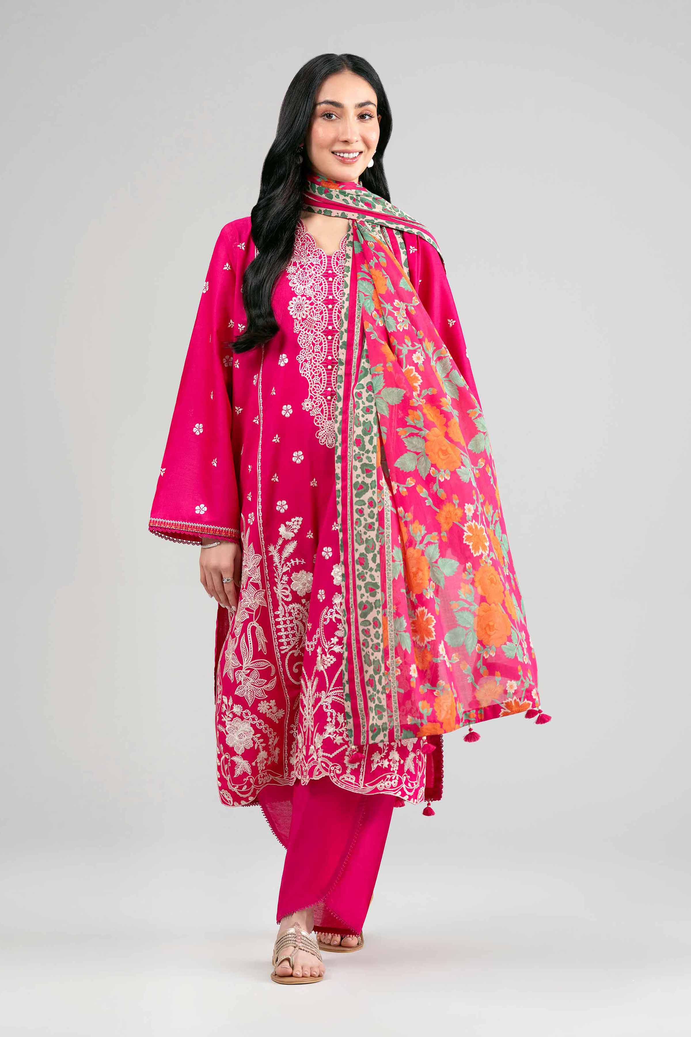 3 Piece - Printed Embroidered Suit - 42601542 for Women - Unstitched Collection | Nishat | Shop Online