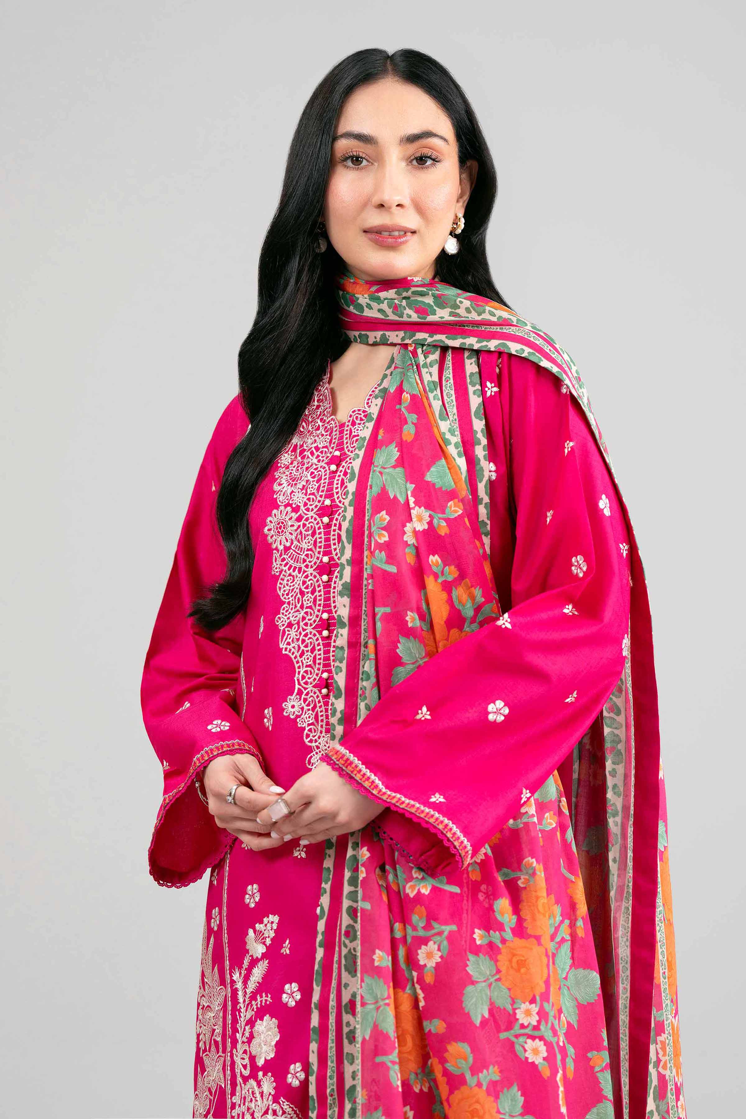 3 Piece - Printed Embroidered Suit - 42601542 for Women - Unstitched Collection | Nishat | Shop Online