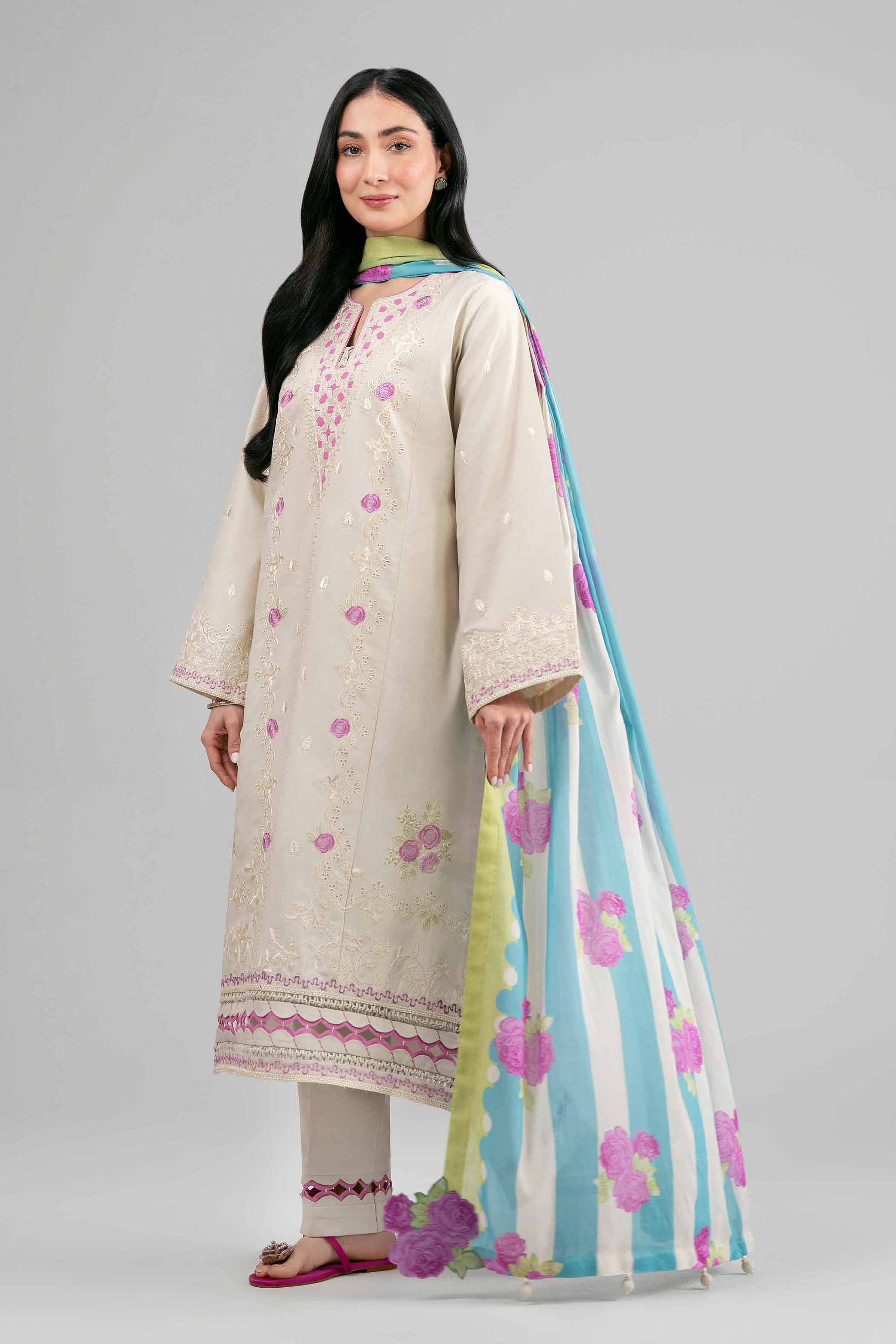 3 Piece - Printed Embroidered Suit - 42601543 for Women - Unstitched Collection | Nishat | Shop Online