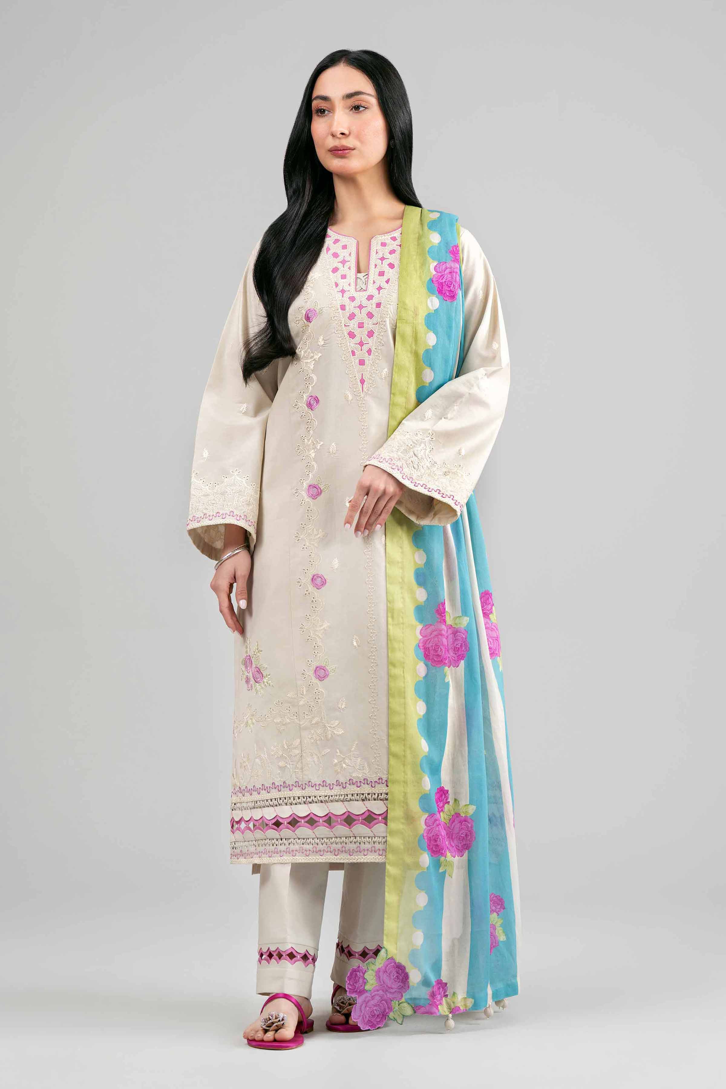 3 Piece - Printed Embroidered Suit - 42601543 for Women - Unstitched Collection | Nishat | Shop Online