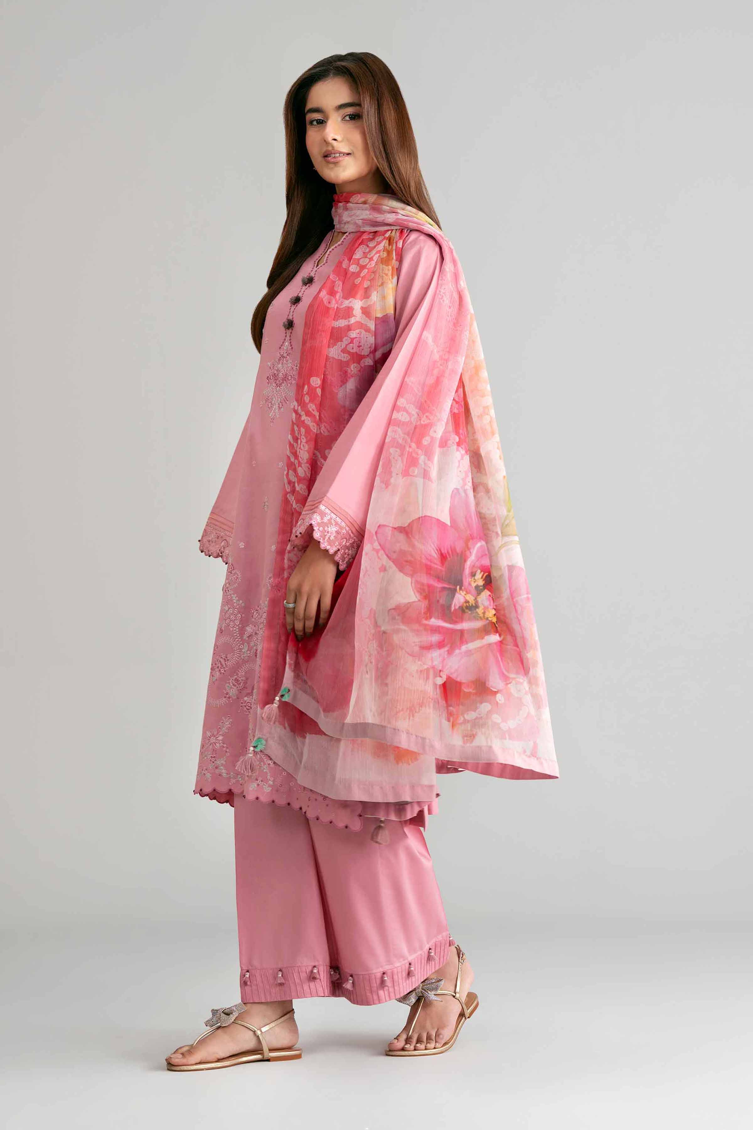 3 Piece - Digital Printed Embroidered Suit - 42601544 for Women - Unstitched Collection | Nishat | Shop Online