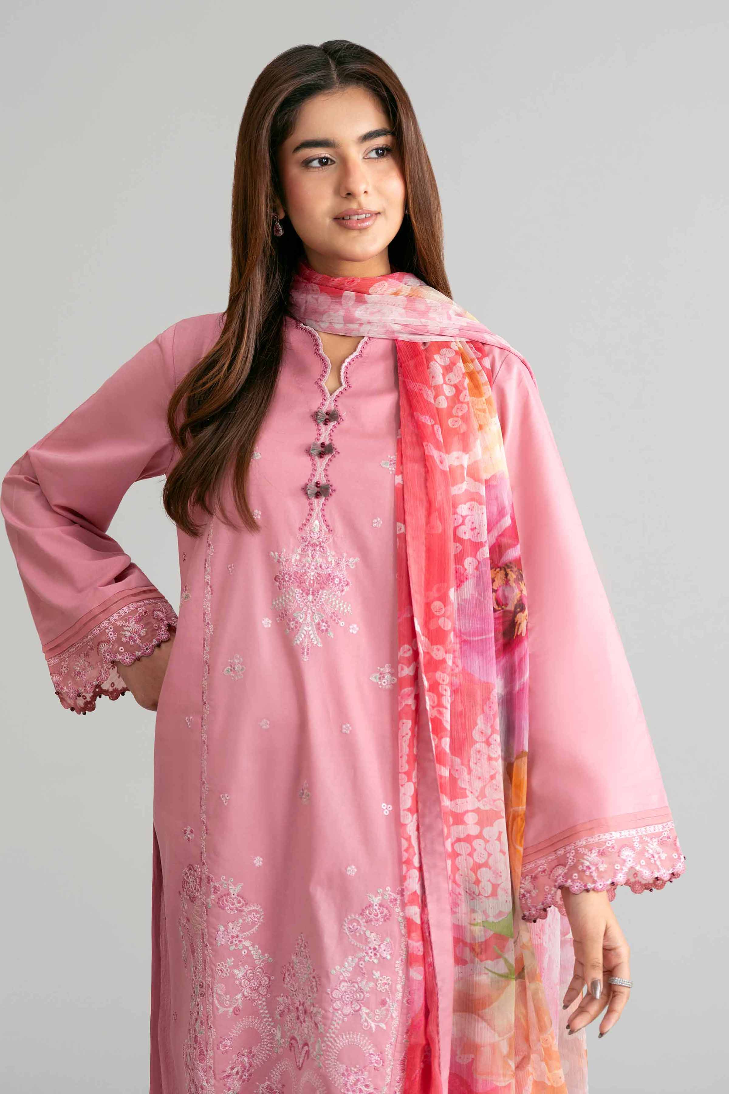 3 Piece - Digital Printed Embroidered Suit - 42601544 for Women - Unstitched Collection | Nishat | Shop Online