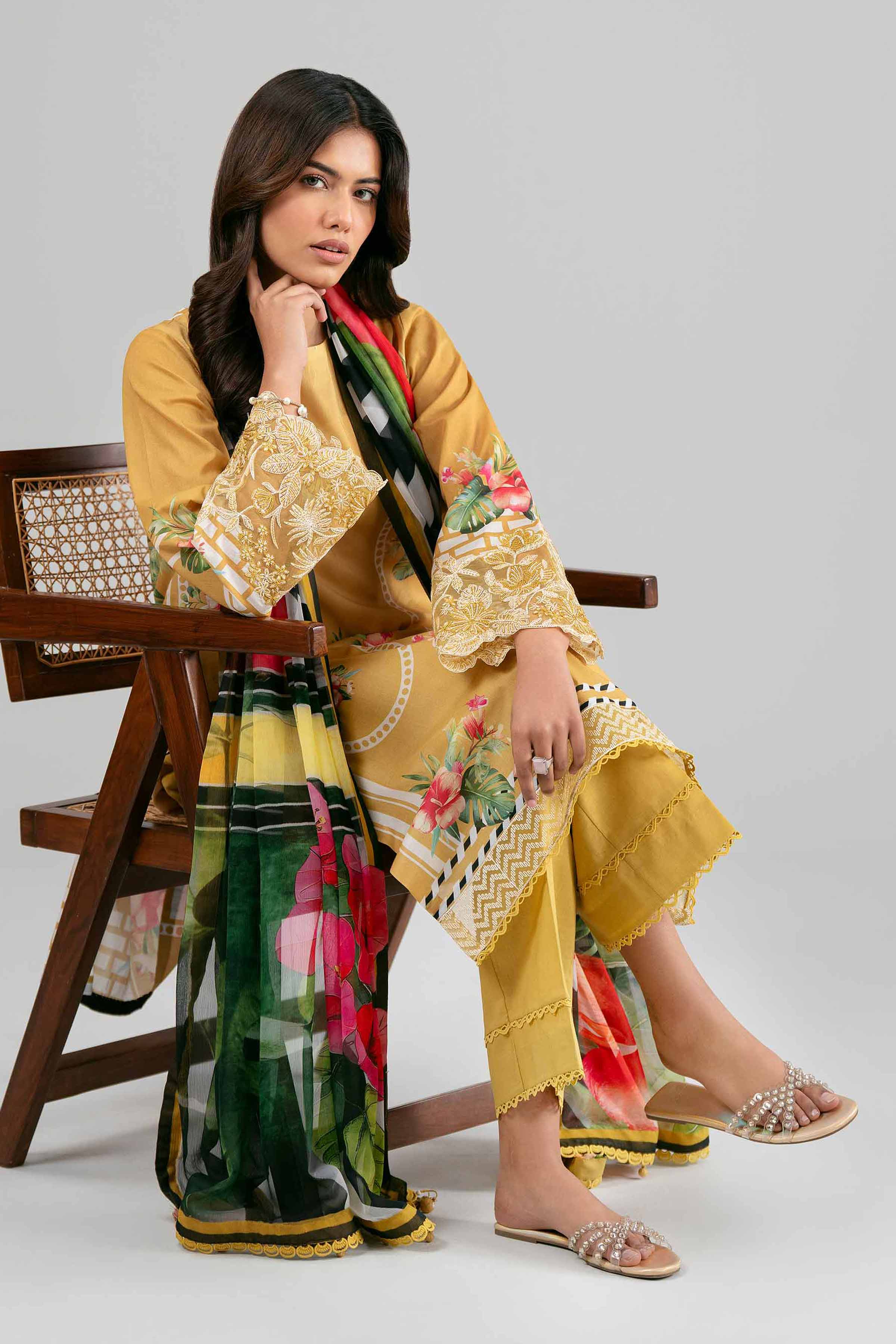 3 Piece - Digital Printed Embroidered Suit - 42601556 for Women - Unstitched Collection | Nishat | Shop Online