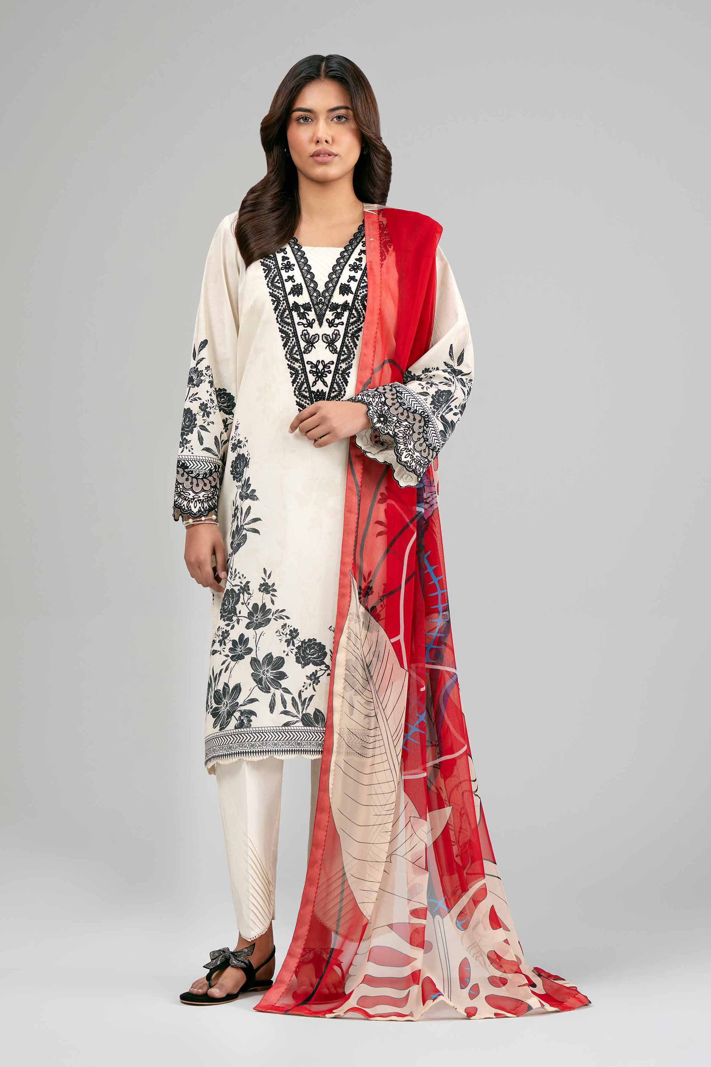 3 Piece - Digital Printed Embroidered Suit - 42601557 for Women - Unstitched Collection | Nishat | Shop Online