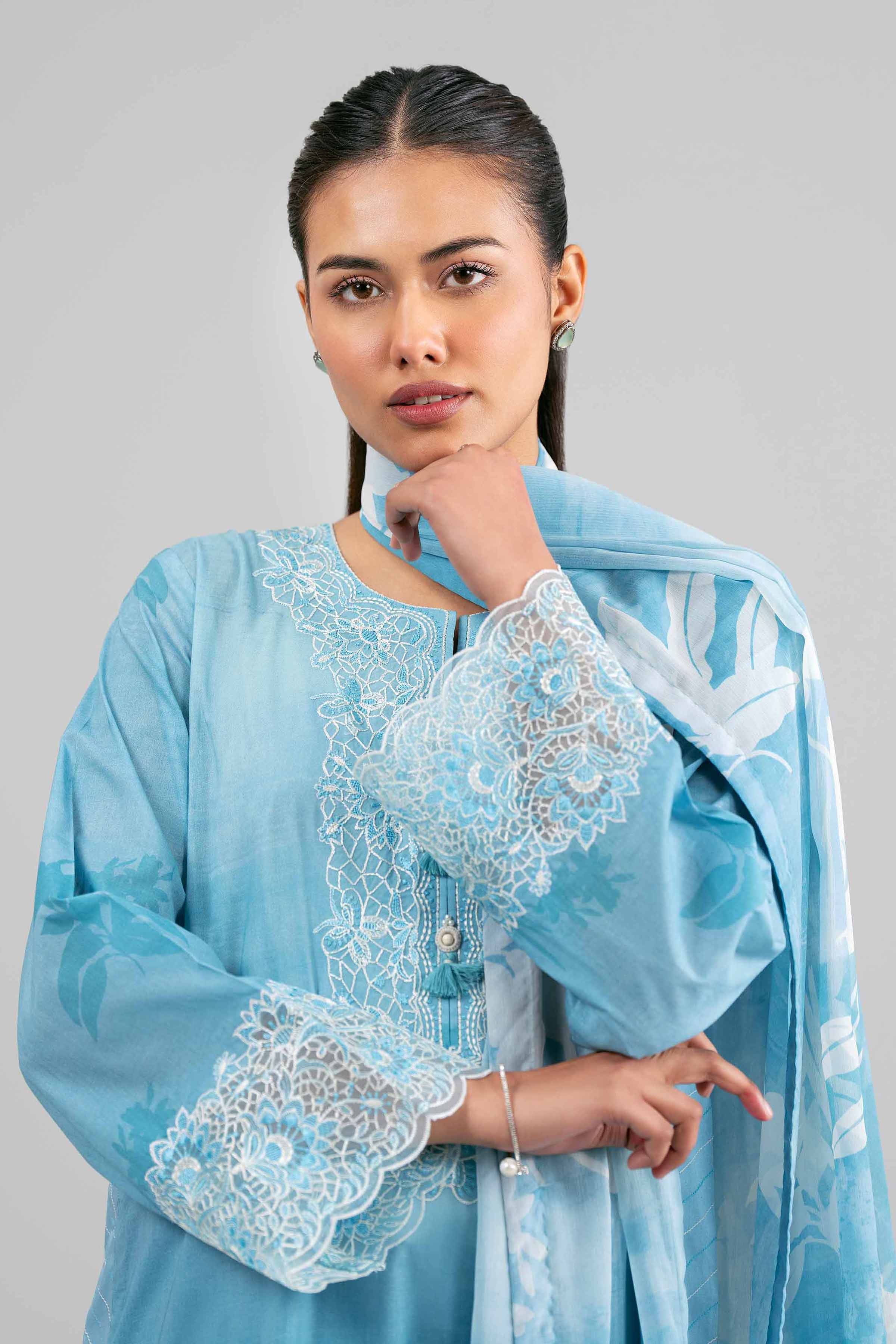 3 Piece - Digital Printed Embroidered Suit - 42601559 for Women - Unstitched Collection | Nishat | Shop Online