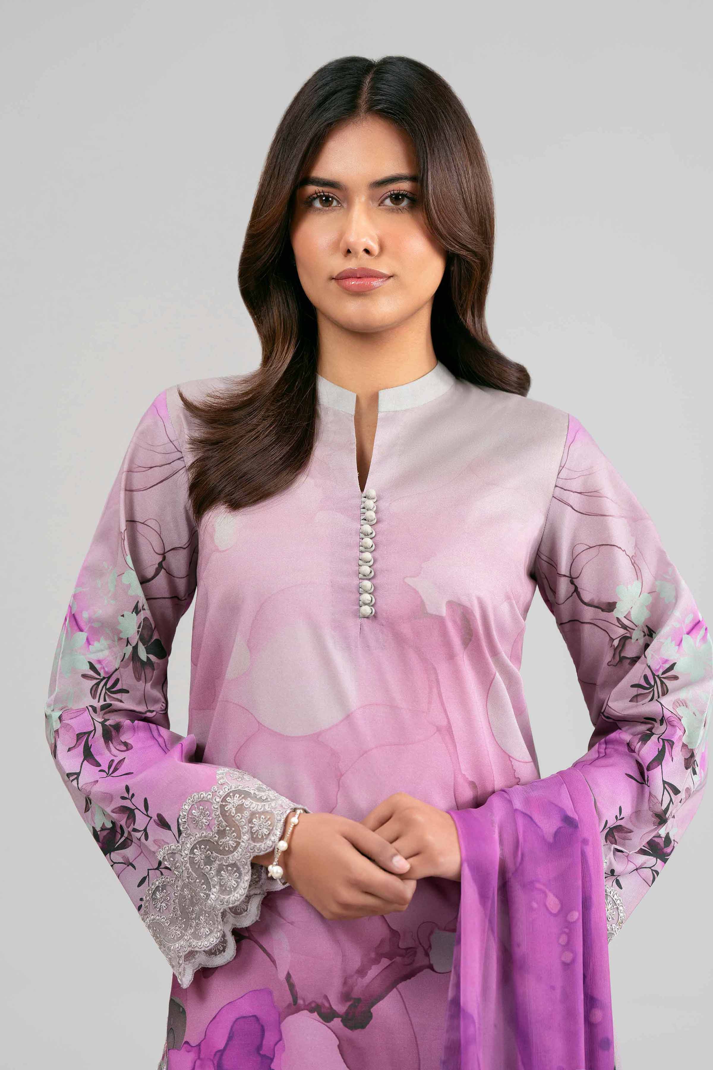 3 Piece - Digital Printed Embroidered Suit - 42601560 for Women - Unstitched Collection | Nishat | Shop Online