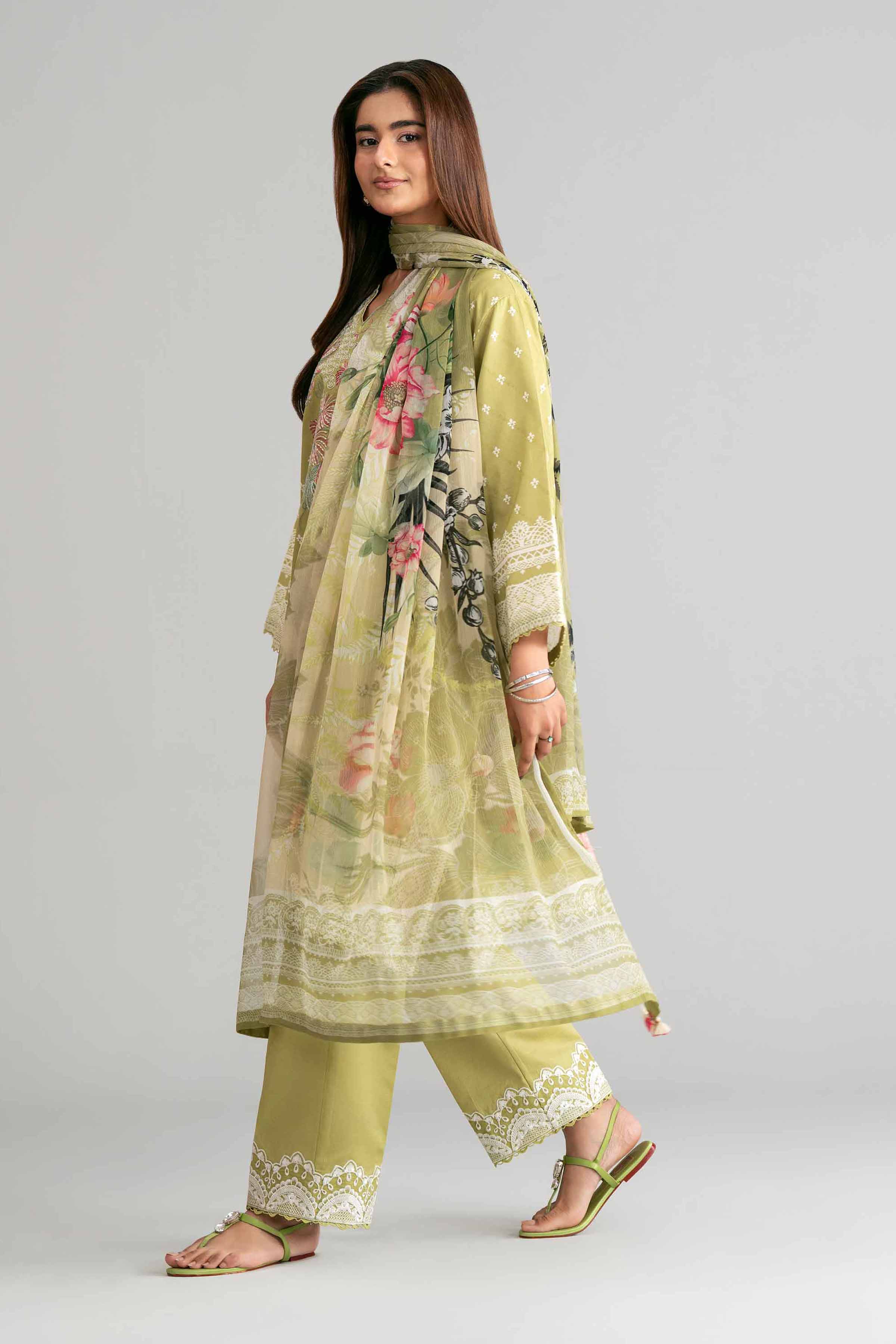 3 Piece - Digital Printed Embroidered Suit - 42601562 for Women - Unstitched Collection | Nishat | Shop Online