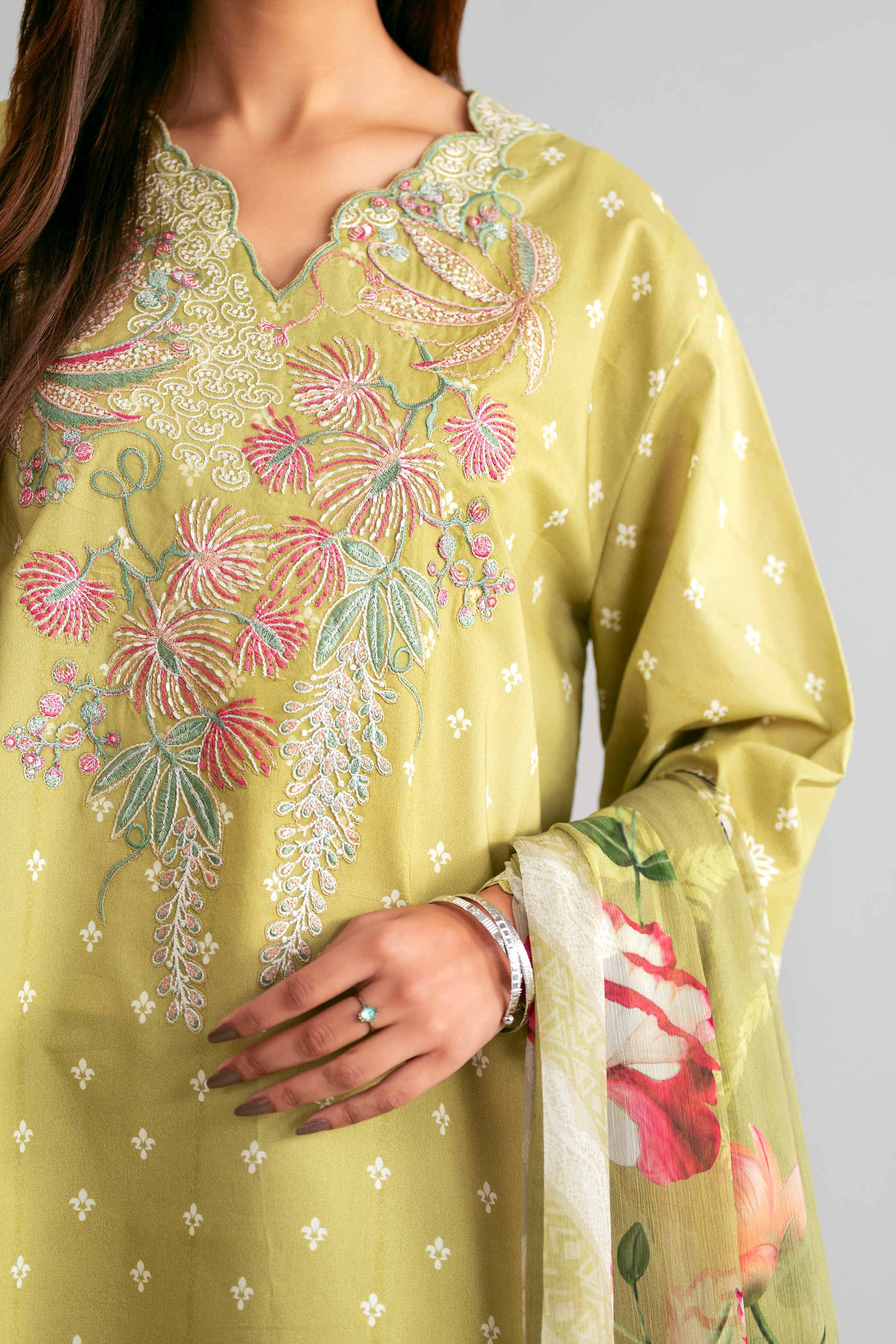 3 Piece - Digital Printed Embroidered Suit - 42601562 for Women - Unstitched Collection | Nishat | Shop Online