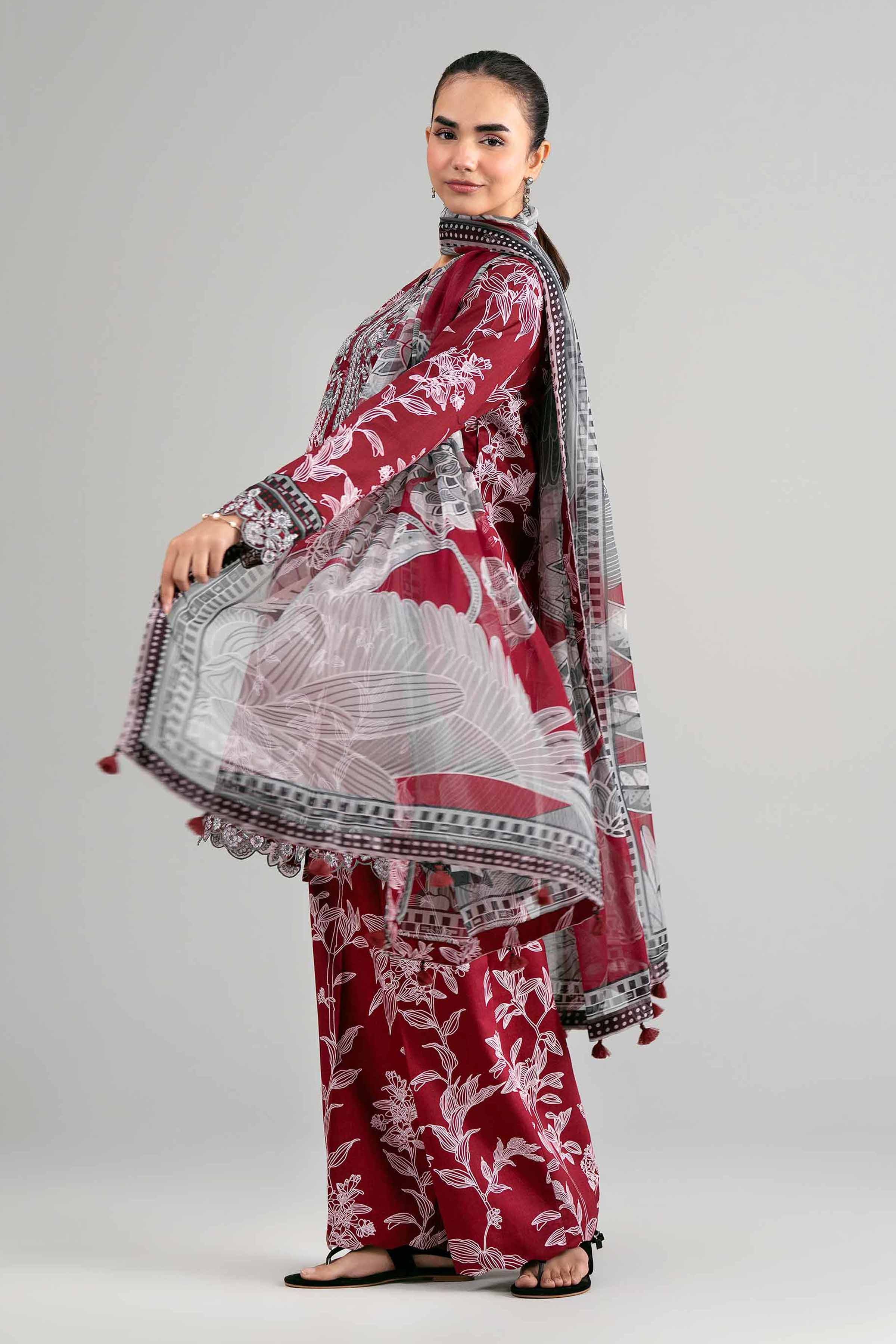 3 Piece - Digital Printed Embroidered Suit - 42601565 for Women - Unstitched Collection | Nishat | Shop Online