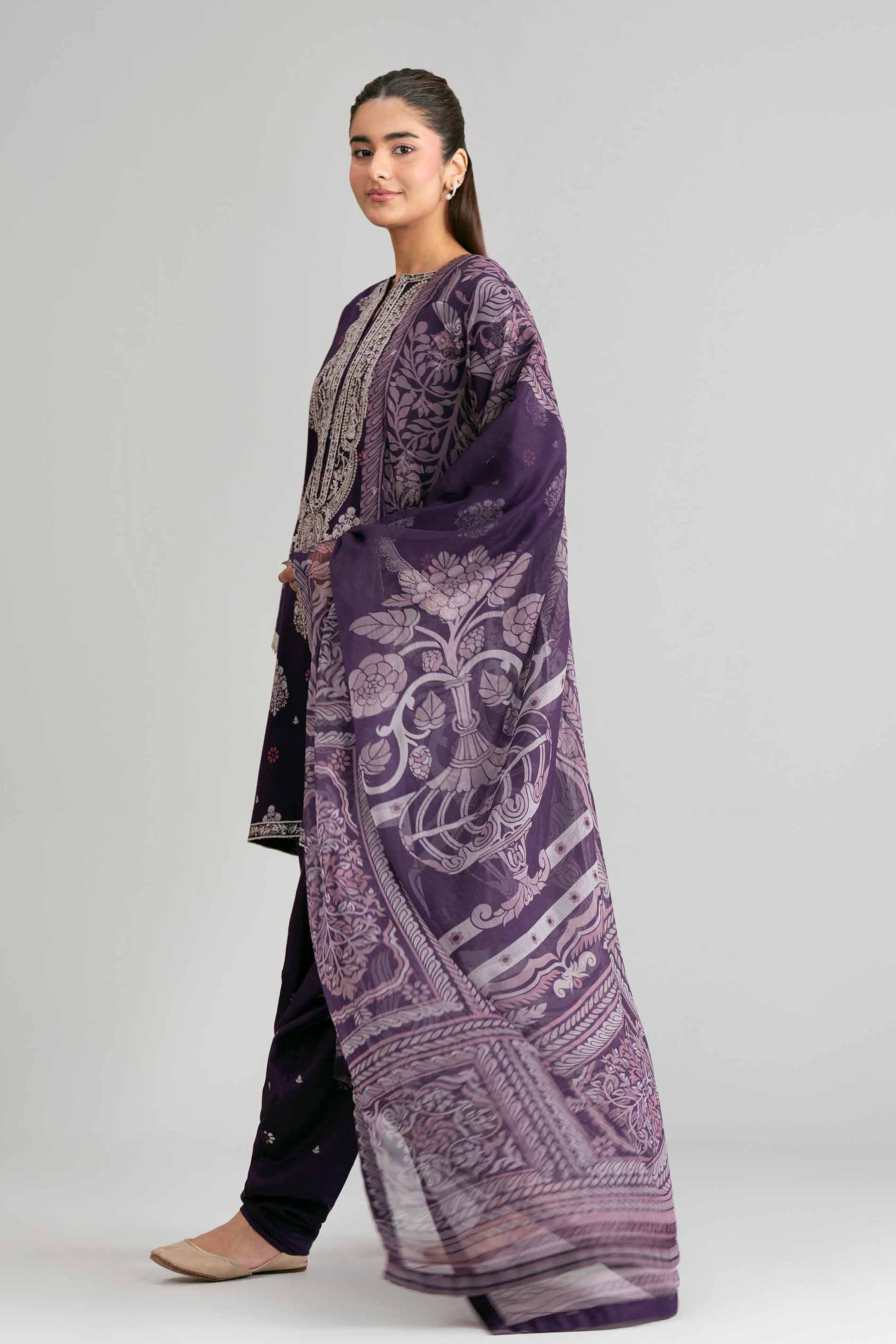 3 Piece - Digital Printed Embroidered Suit - 42601566 for Women - Unstitched Collection | Nishat | Shop Online