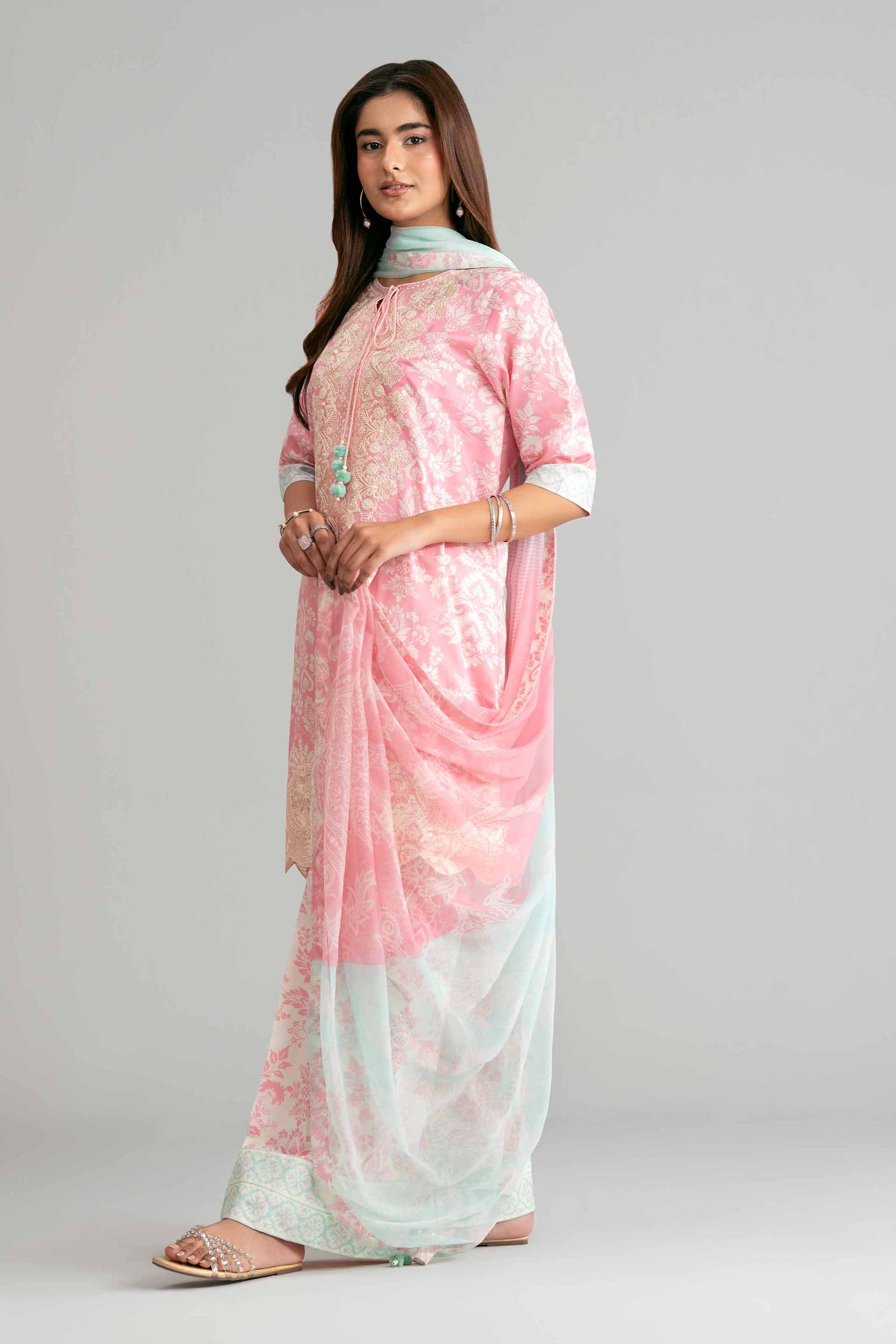 3 Piece - Digital Printed Embroidered Suit - 42601573 for Women - Unstitched Collection | Nishat | Shop Online